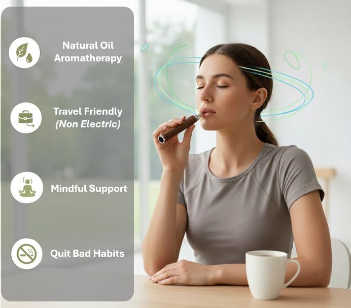 Portable Aroma Pen, 18 Cores, 6 Flavors, Wood Grain Portable Aroma Pen, 18 Cores, 6 Flavors, Wood Grain