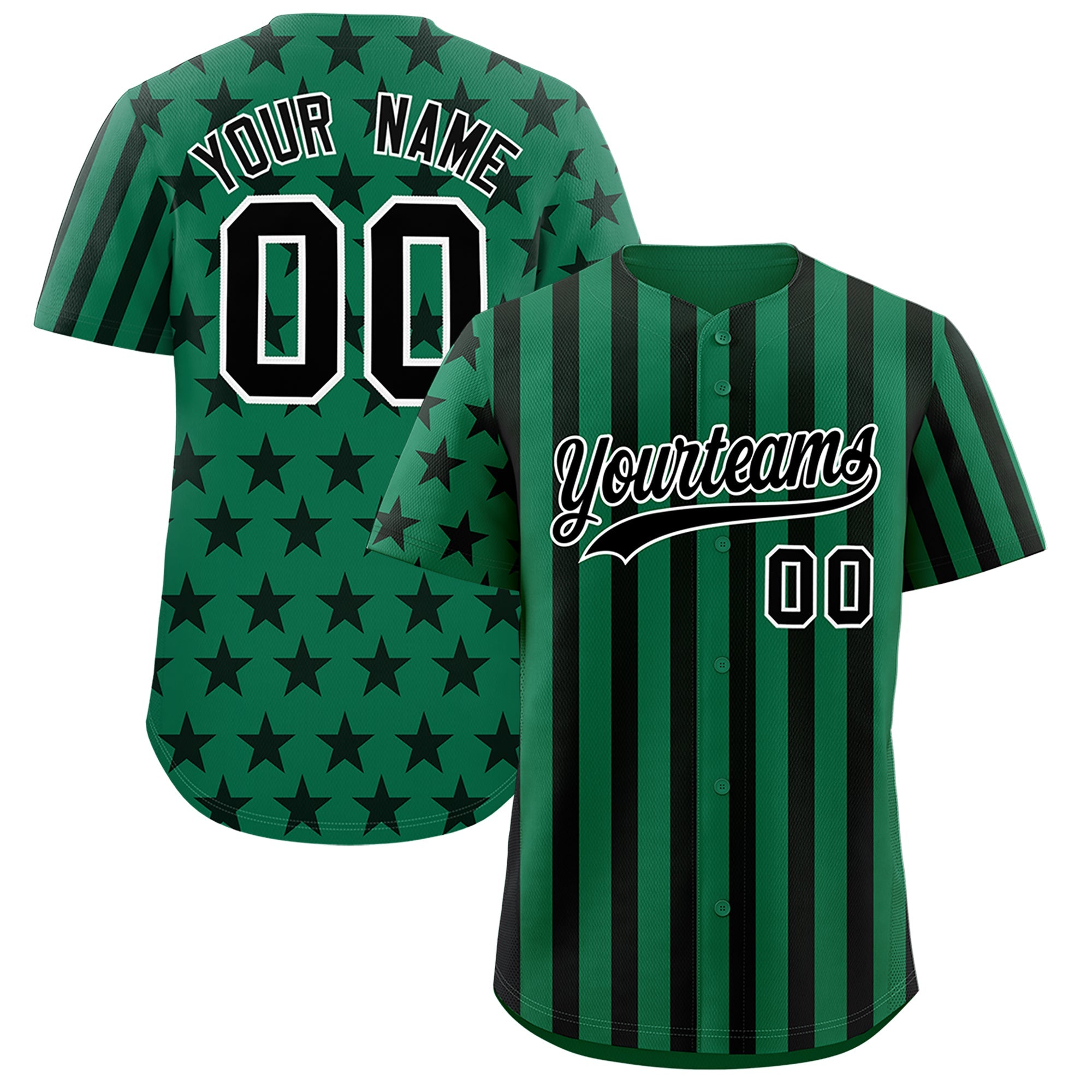 Benutzerdefiniertes Graffiti-Muster-Baseball-Trikot mit amerikanischer Flagge