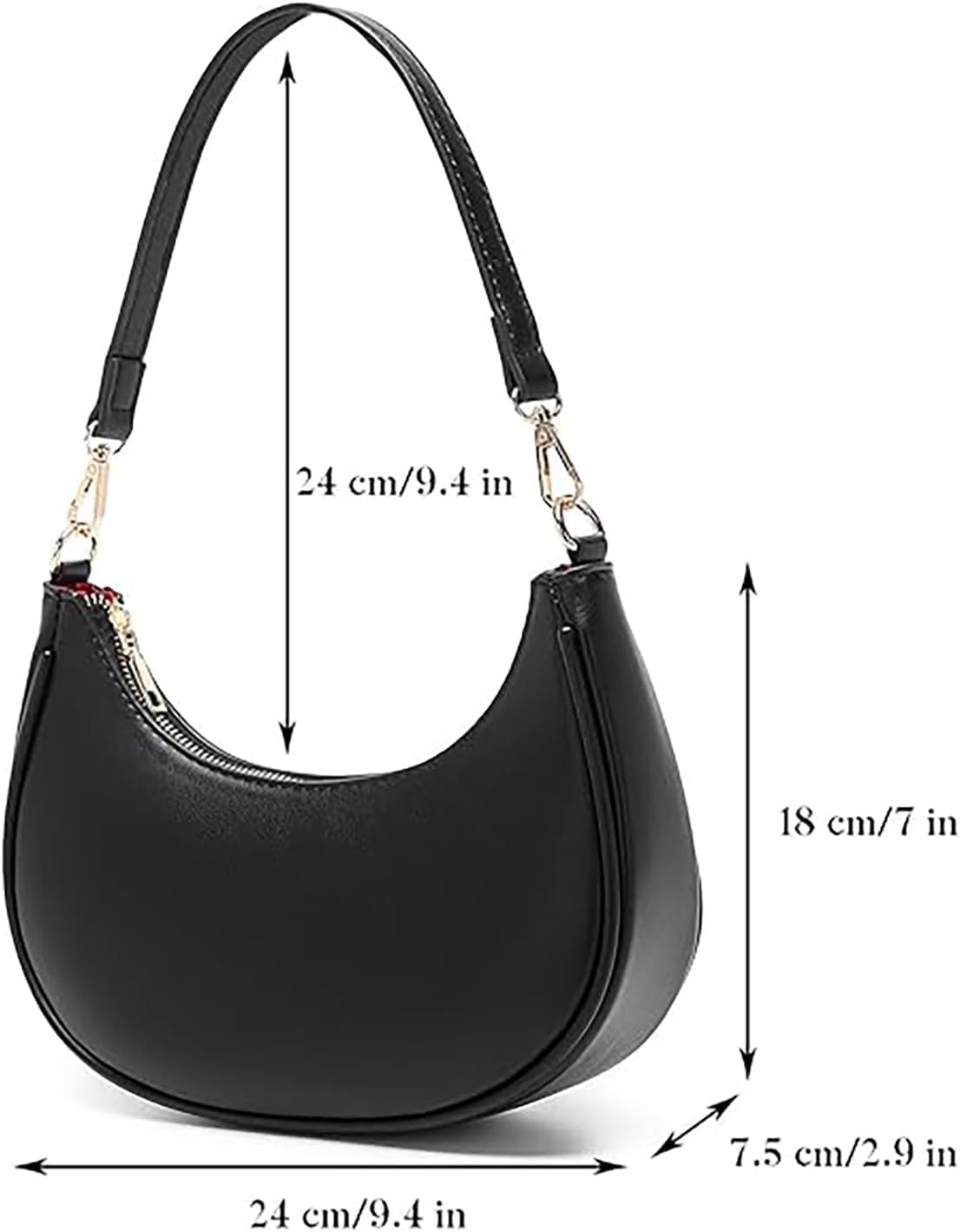 Shoulder Bag for Women Small Handbags Vegan Leather Hobo Totes Underarm Bags Trendy Clutch Wallet Cell Phone Purse