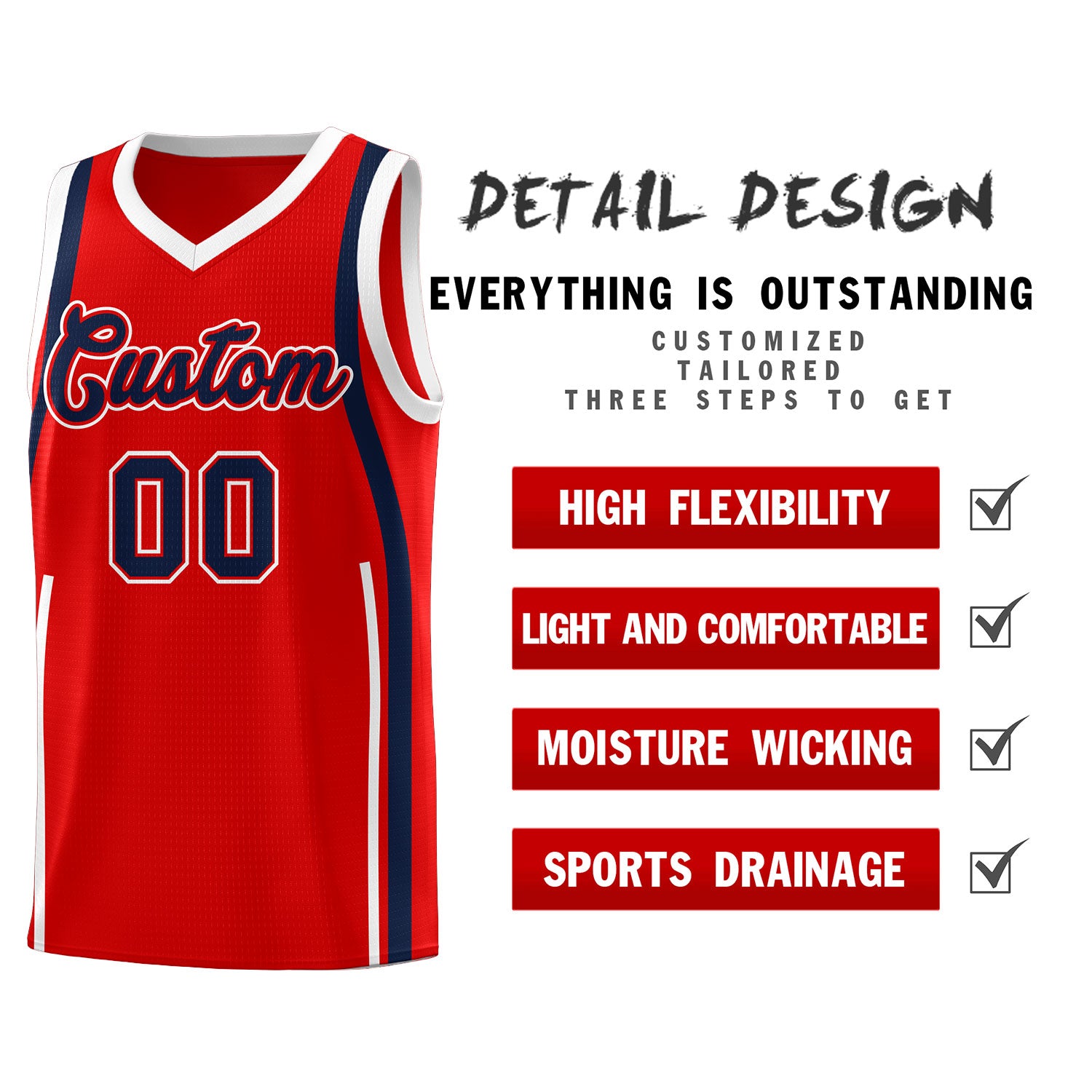 Benutzerdefinierte Basketball-Kits mit Bandmuster
