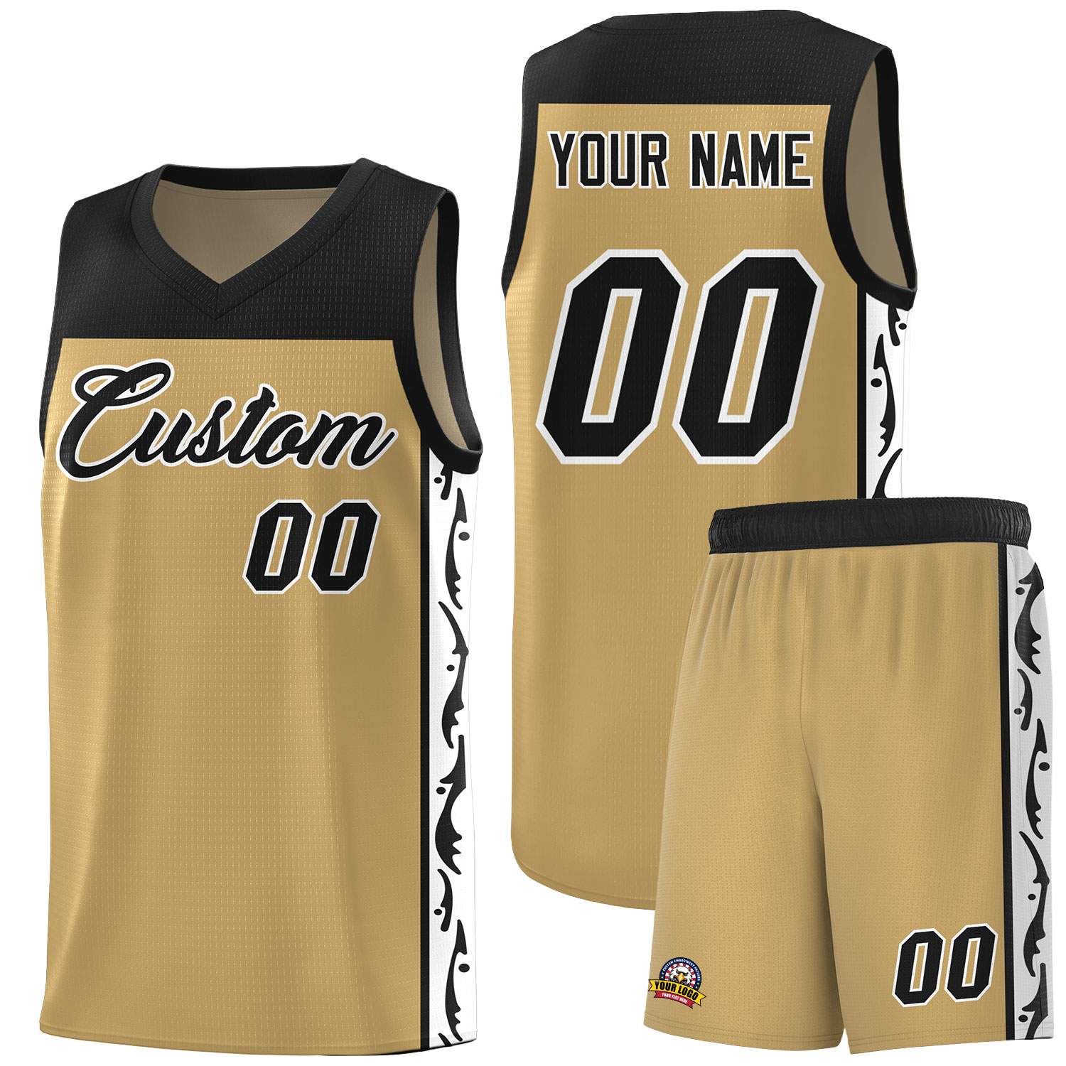 Benutzerdefiniertes Sportuniform-Basketballtrikot mit Seitenmuster