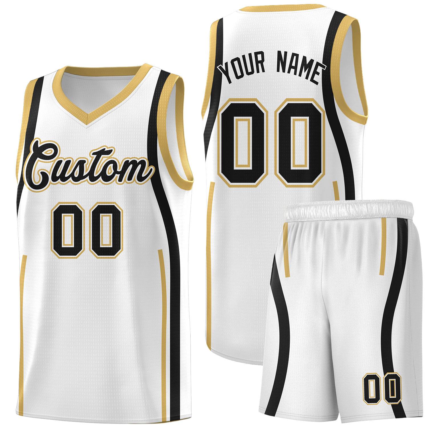 Benutzerdefinierte Basketball-Kits mit Bandmuster