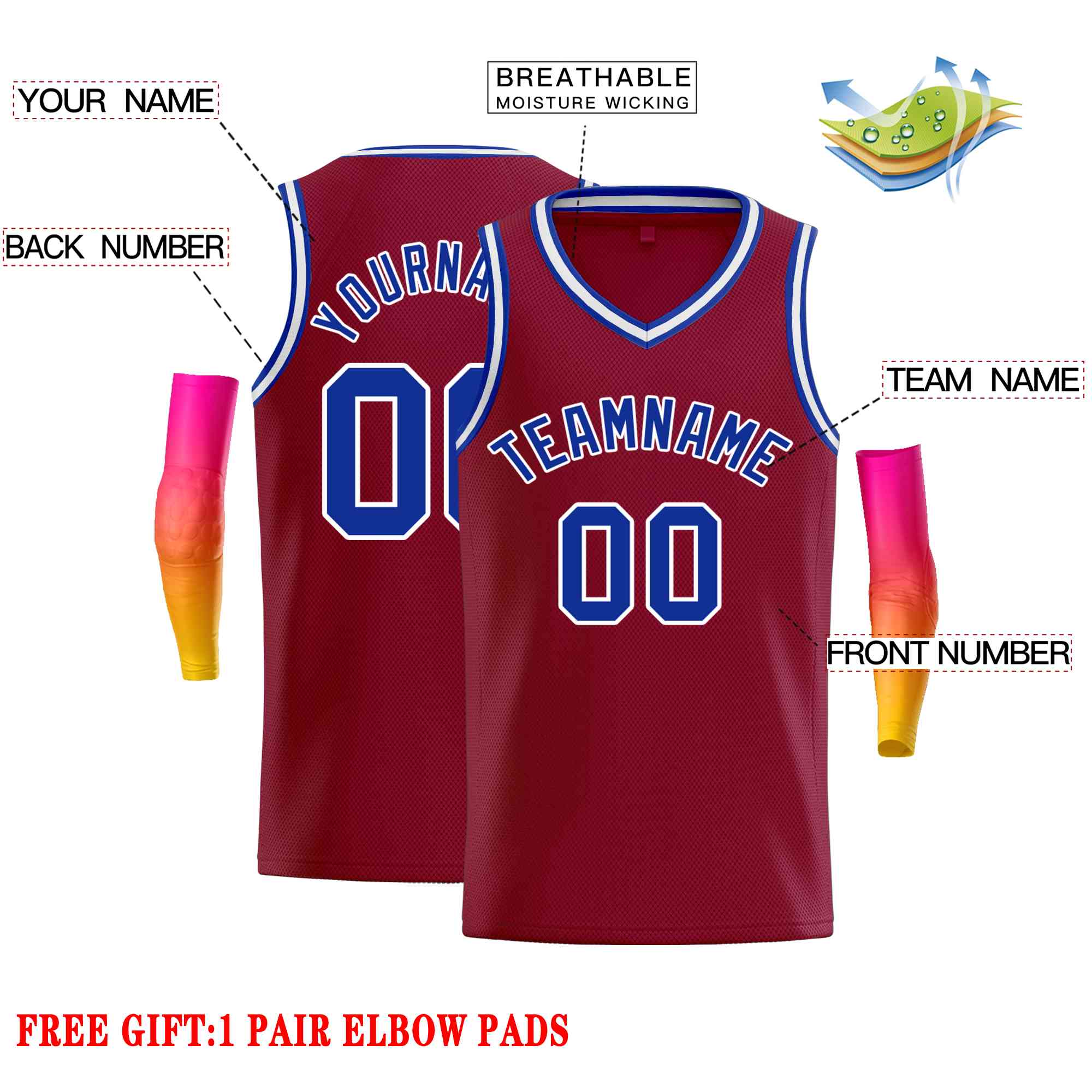 Custom Classic Tops Herren-Freizeit-Basketballtrikot
