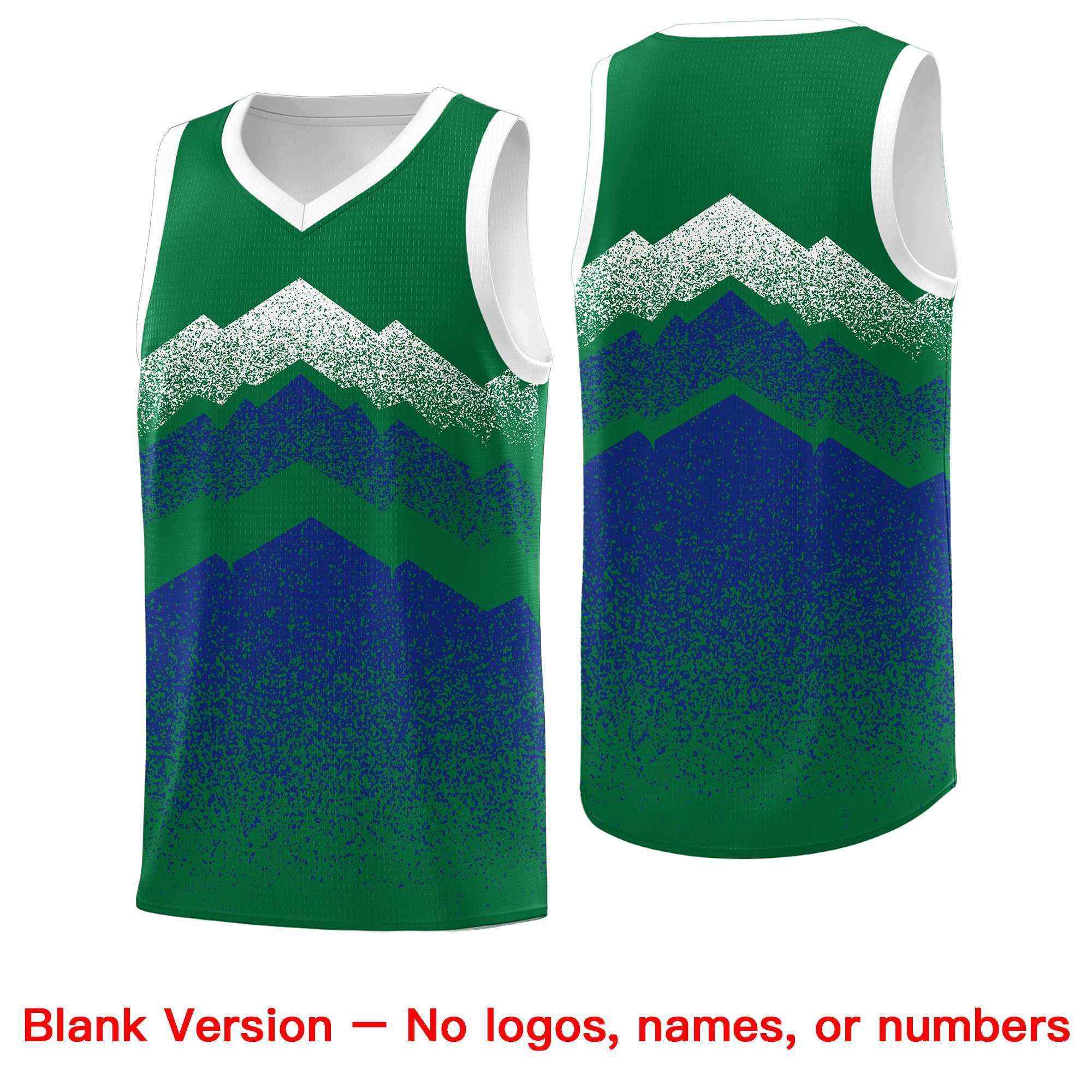 Benutzerdefiniertes Mountain Fade Drapable Gradient Fashion Uniform-Basketballtrikot