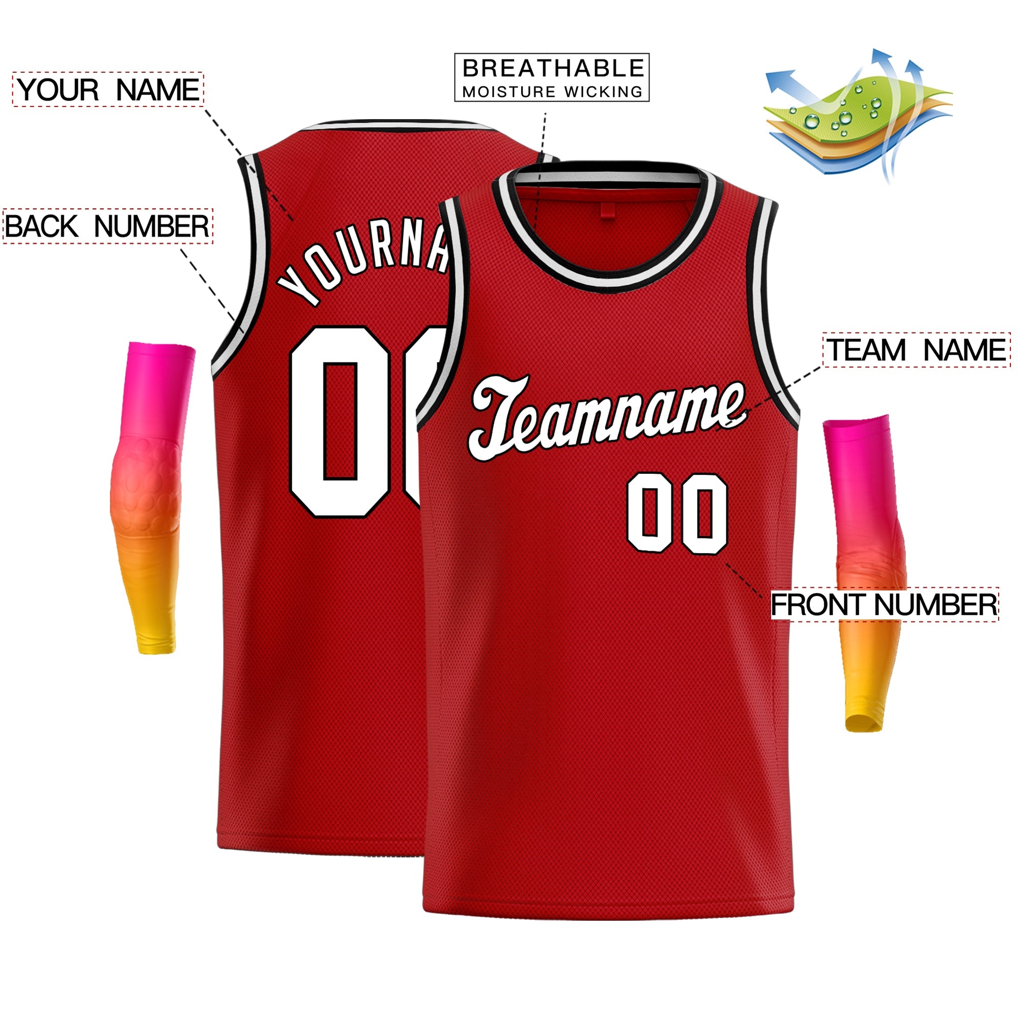 Custom Classic Tops Herren-Freizeit-Basketballtrikot