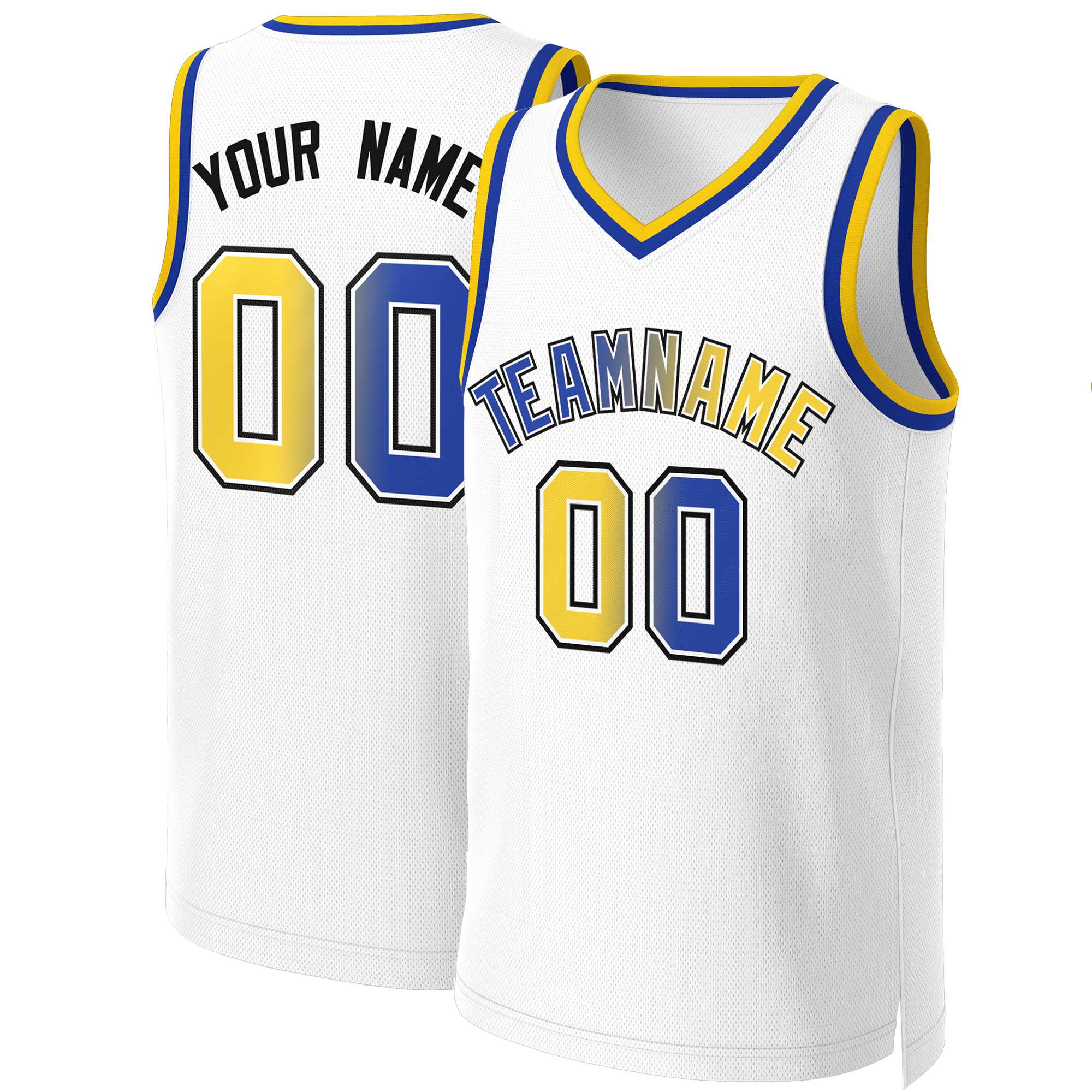 Benutzerdefiniertes Basketballtrikot mit klassischem Farbverlauf und modischen Oberteilen