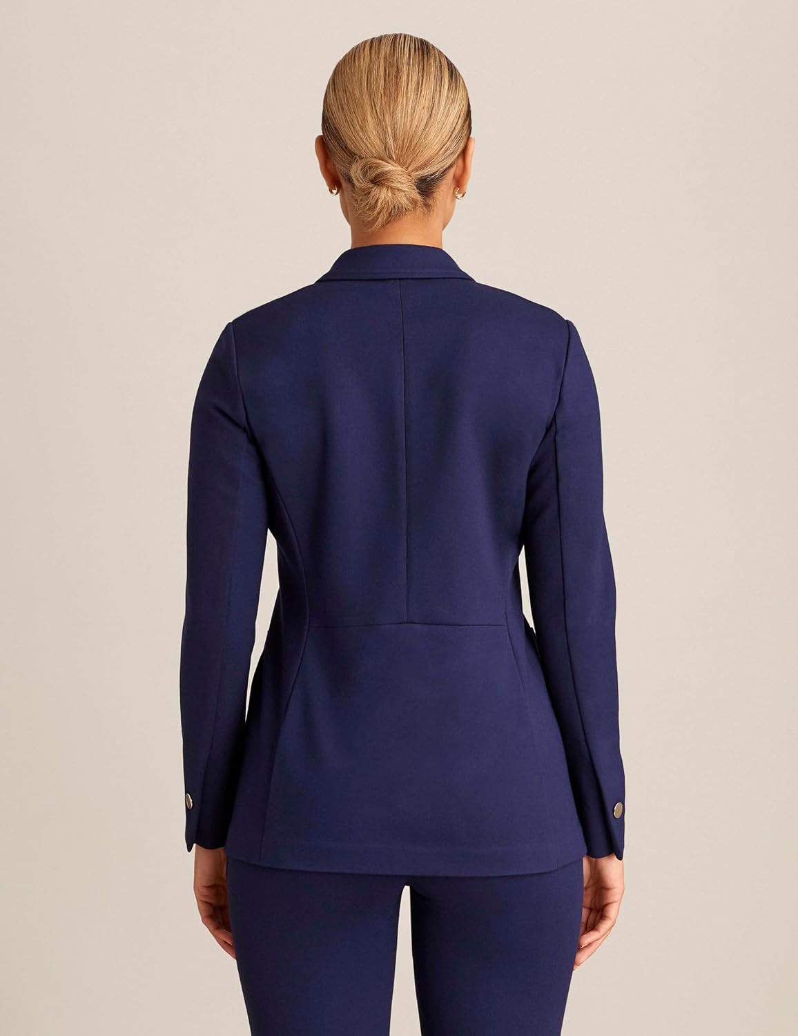 Women's Gold Button Double Breasted Blazer Navy Women's Gold Button Double Breasted Blazer Navy