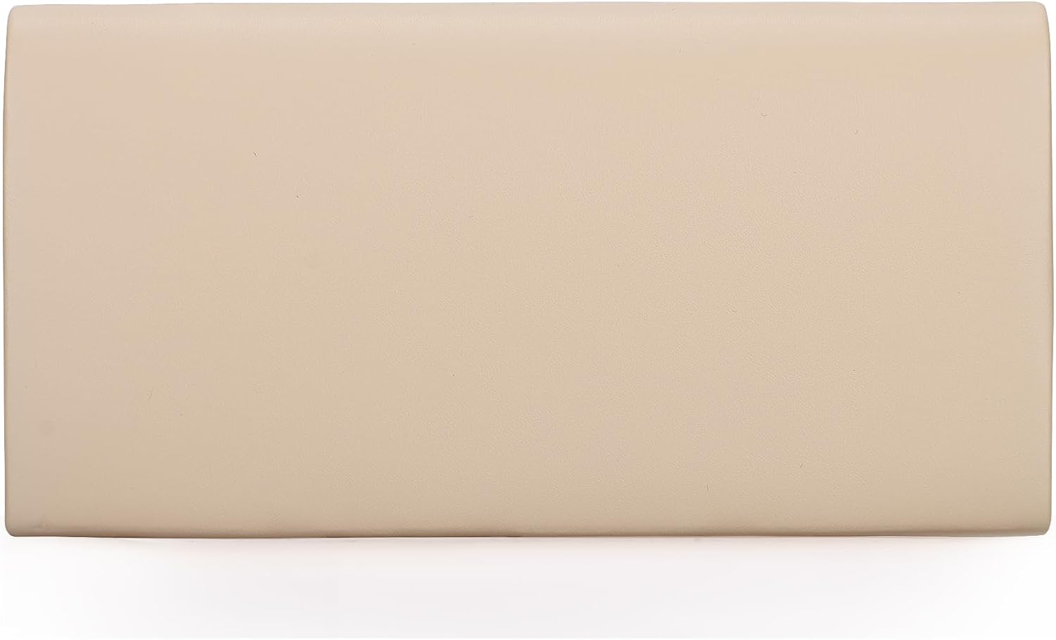 Women's Beige Envelope Clutch with Gold Trim and Chain