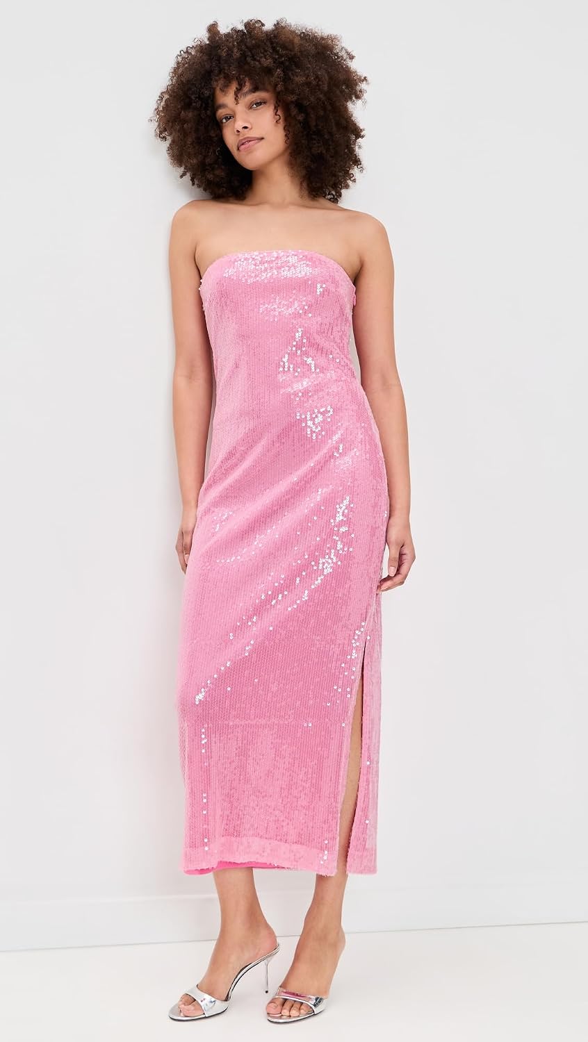 Women's Strapless Sequins Maxi Dress