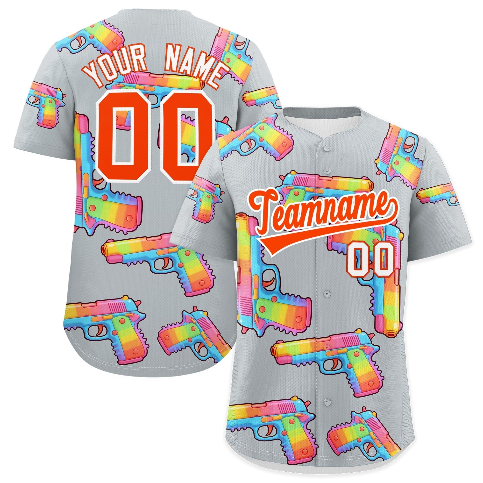 Individuelles, mit Zucker überzogenes, leichtes Baseball-Trikot mit Feuerkraft-Graffiti-Muster