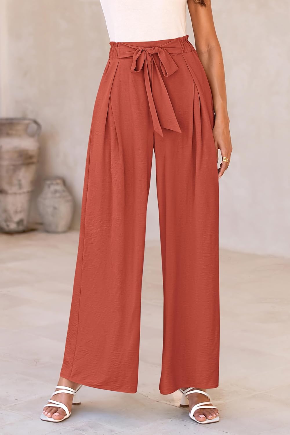 Women's Wide Leg Work Pants Business Casual High Waisted Palazzo Trouser Summer Clothes Women's Wide Leg Work Pants Business Casual High Waisted Palazzo Trouser Summer Clothes