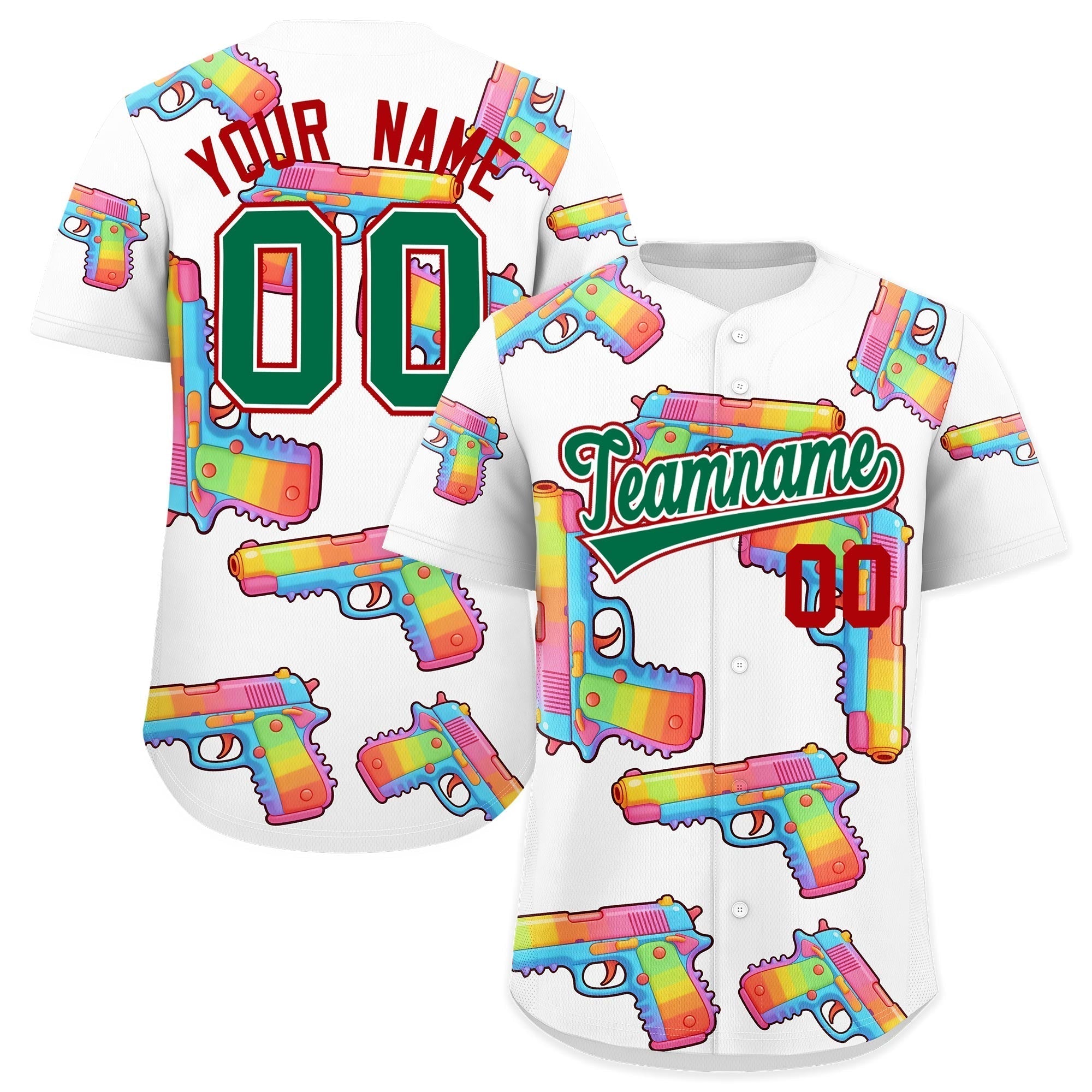 Individuelles, mit Zucker überzogenes, leichtes Baseball-Trikot mit Feuerkraft-Graffiti-Muster