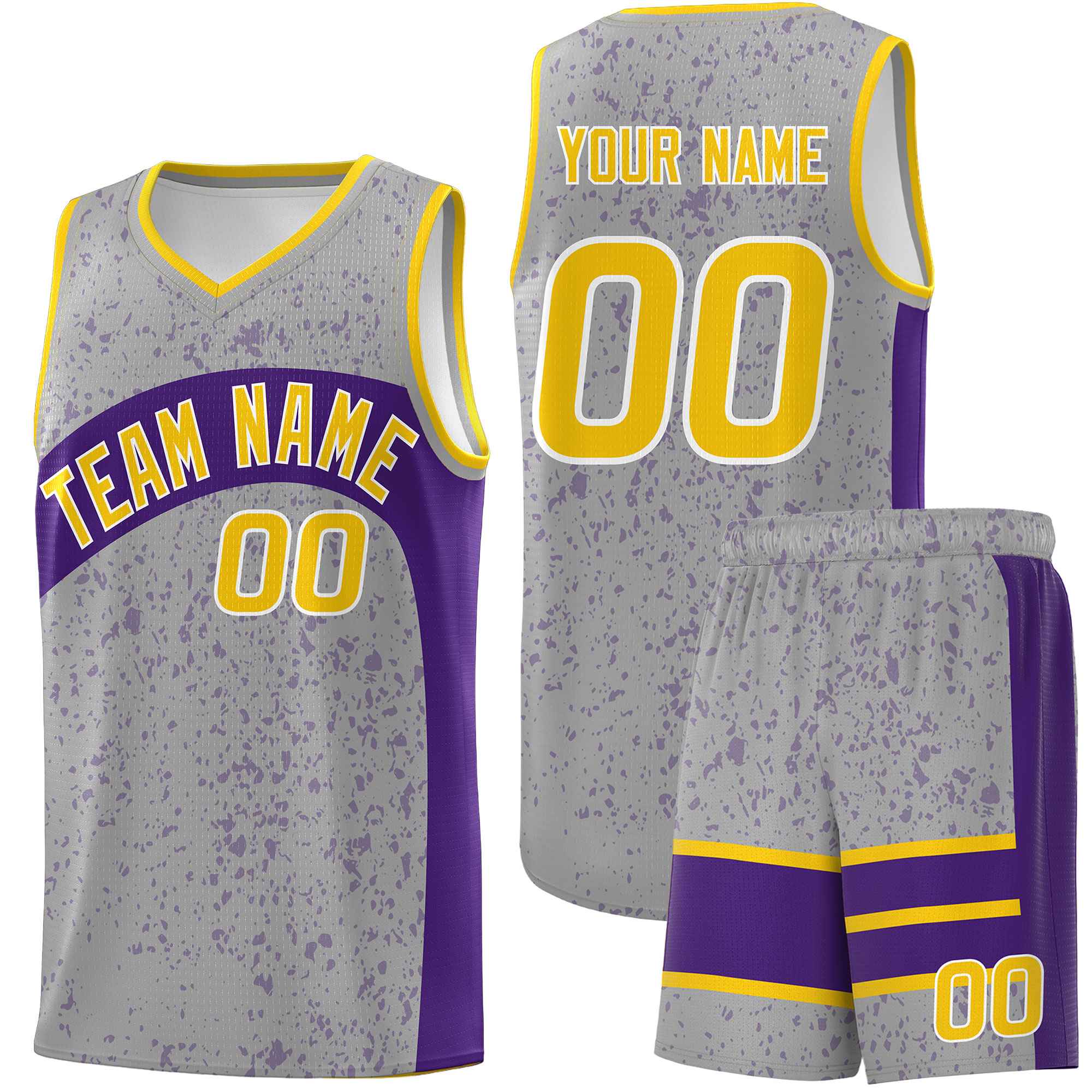 Benutzerdefiniertes Punkt-Graffiti-Muster, unregelmäßige Teamnamen, Sportuniform-Basketballtrikot