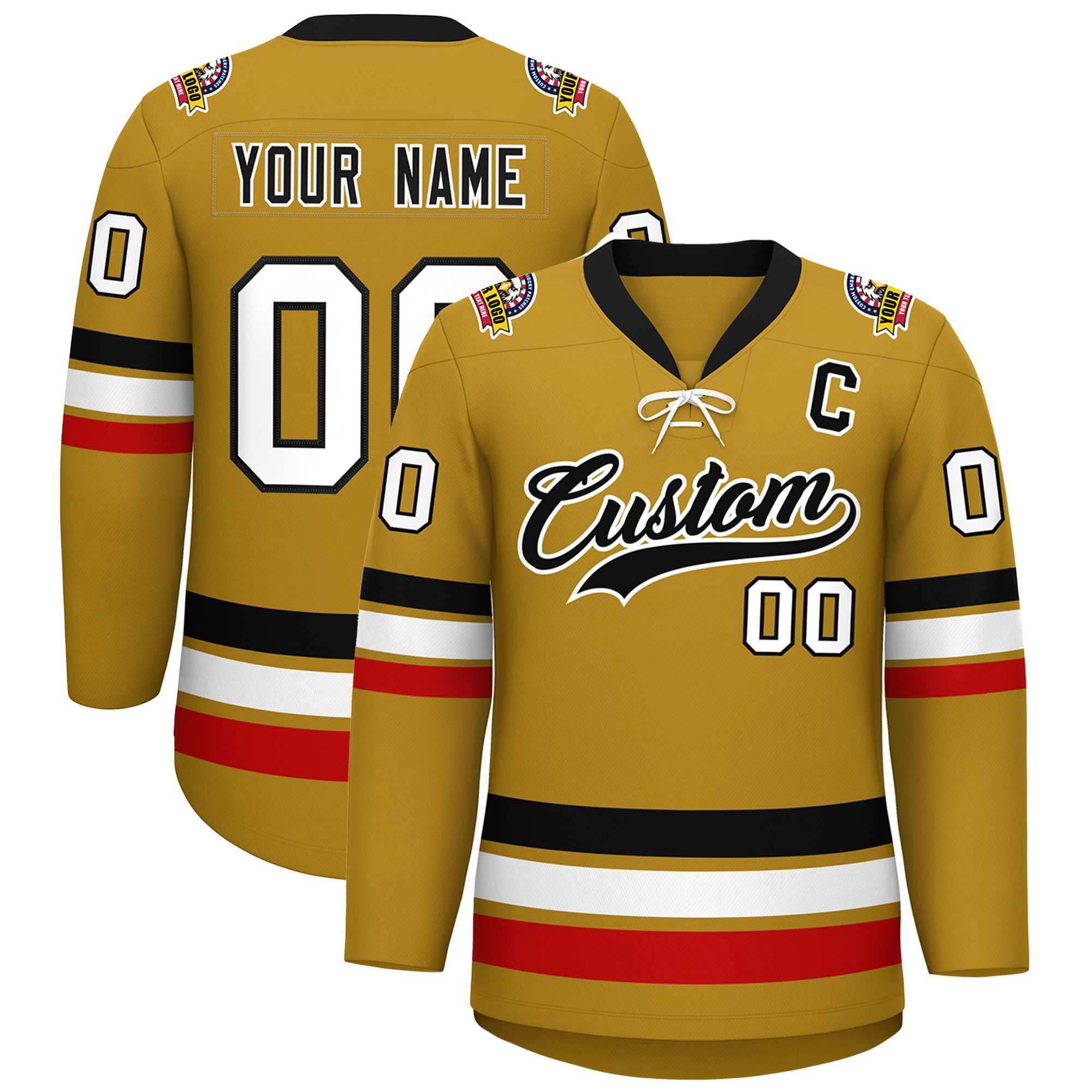 Custom Lace-Up Neck Hockey Jersey