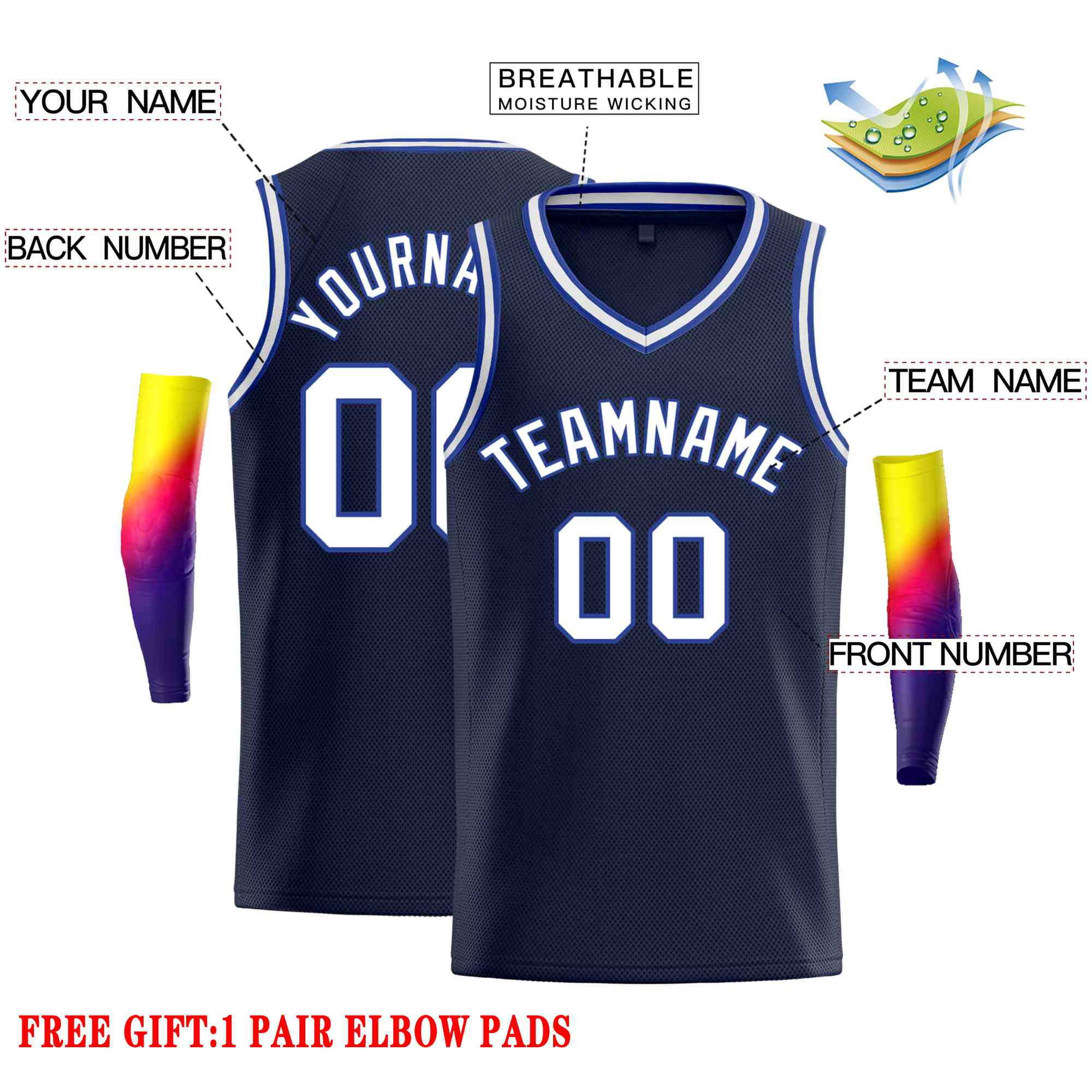 Custom Classic Tops Herren-Freizeit-Basketballtrikot