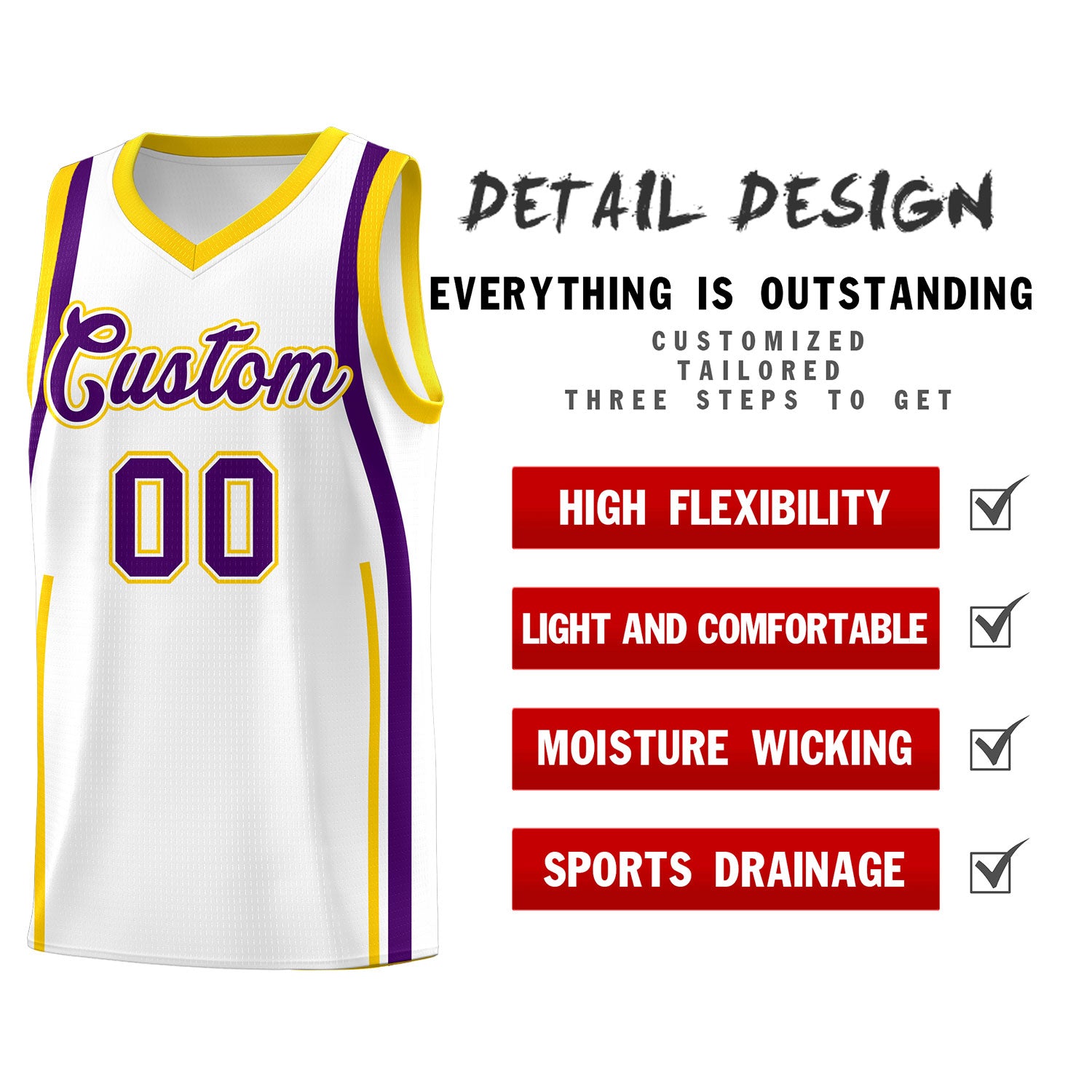 Benutzerdefinierte Basketball-Kits mit Bandmuster