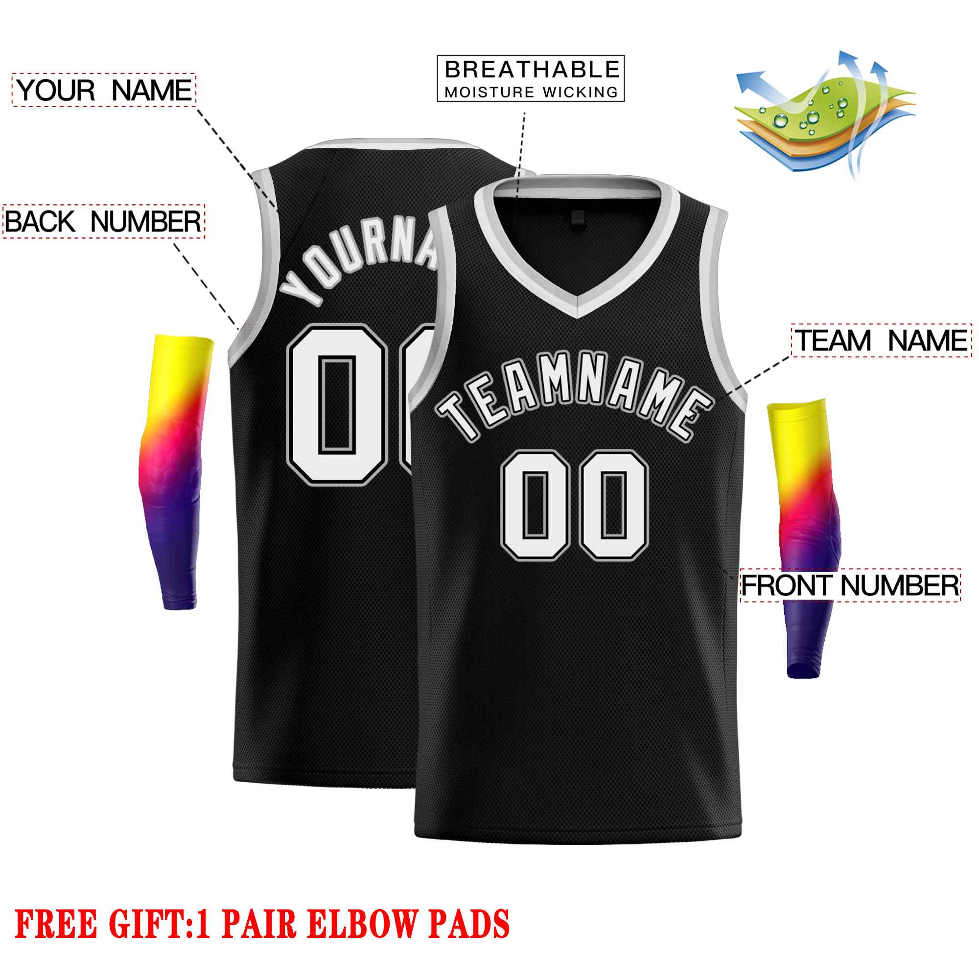 Custom Classic Tops Herren-Freizeit-Basketballtrikot