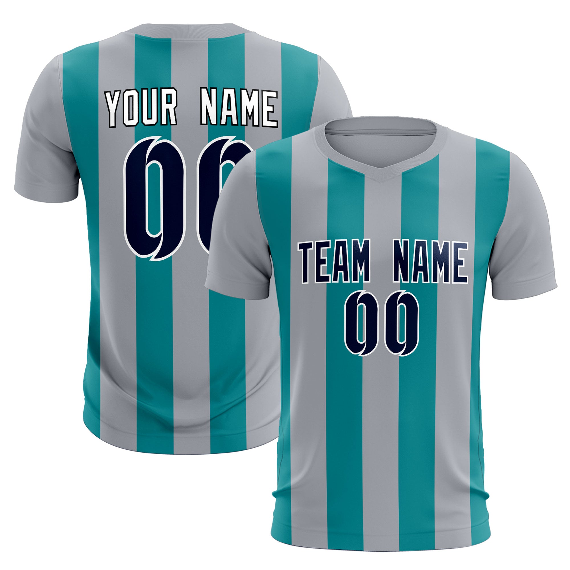 Benutzerdefinierte vertikale Streifen Casual Outdoor-Fußball-Sets-Trikot Benutzerdefinierte vertikale Streifen Casual Outdoor-Fußball-Sets-Trikot