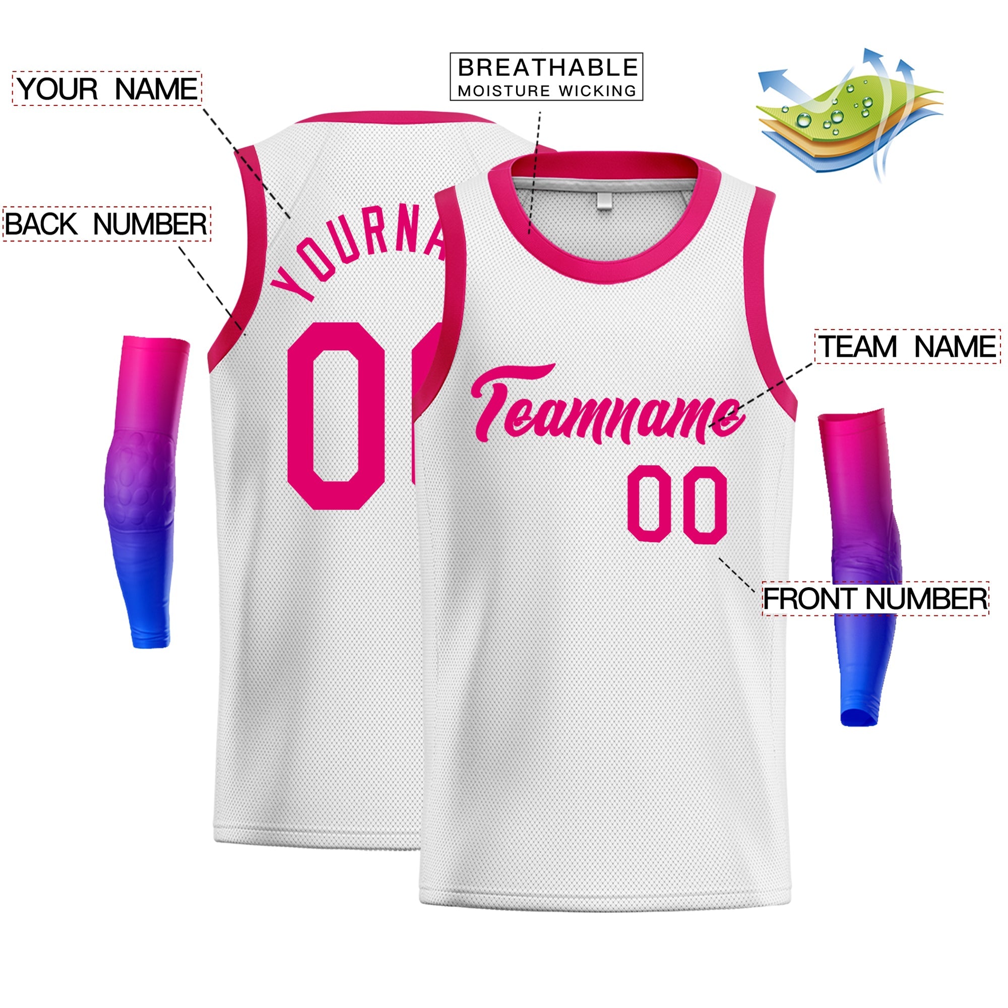 Benutzerdefinierte klassische Tops Fashion Sportwear Basketball-Trikot