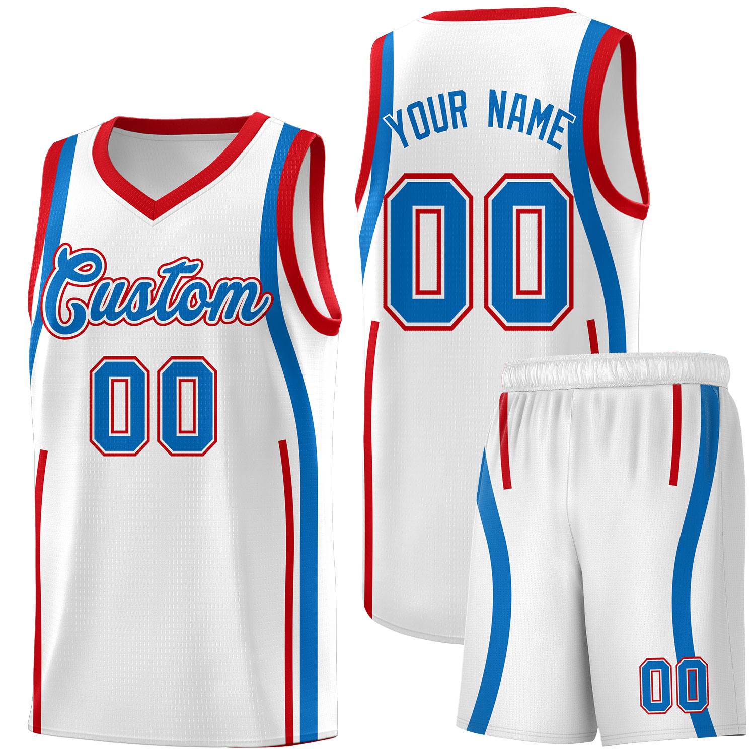 Benutzerdefinierte Basketball-Kits mit Bandmuster