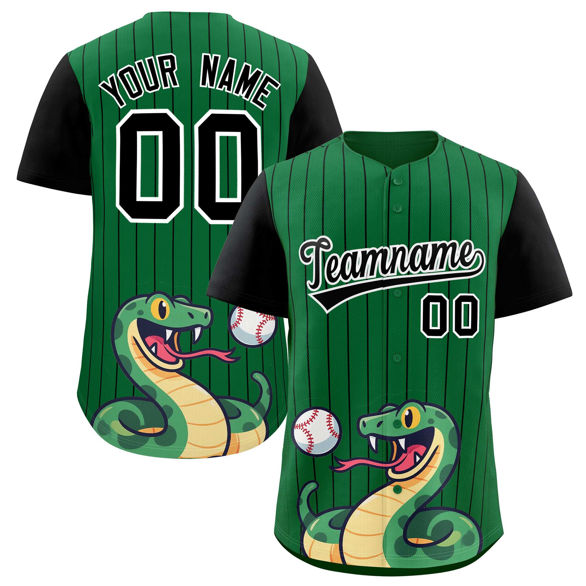 Authentisches Baseball-Trikot mit individuellem Streifen-Tiere-Graffiti-Muster, Raglanärmeln Authentisches Baseball-Trikot mit individuellem Streifen-Tiere-Graffiti-Muster, Raglanärmeln
