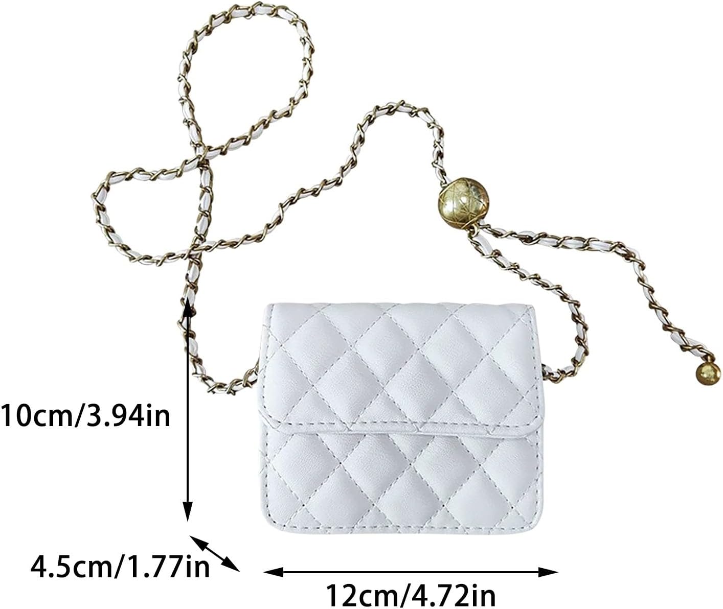 Women's Quilted Chain Strap Flap Shoulder Bag
