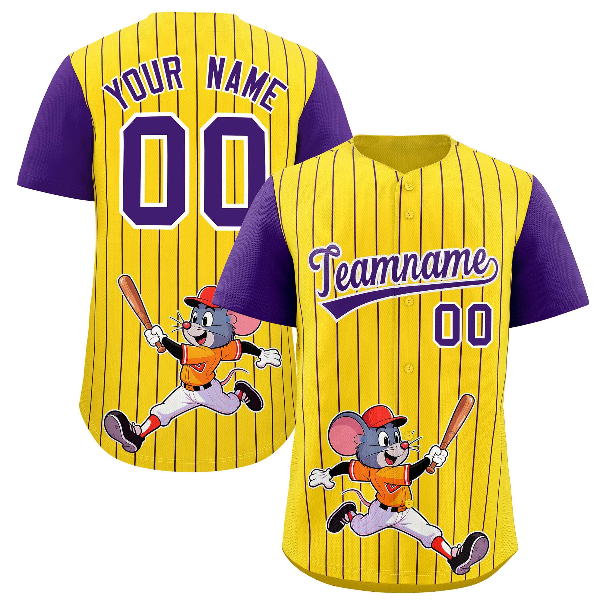 Authentisches Baseball-Trikot mit individuellem Streifen-Tiere-Graffiti-Muster, Raglanärmeln Authentisches Baseball-Trikot mit individuellem Streifen-Tiere-Graffiti-Muster, Raglanärmeln
