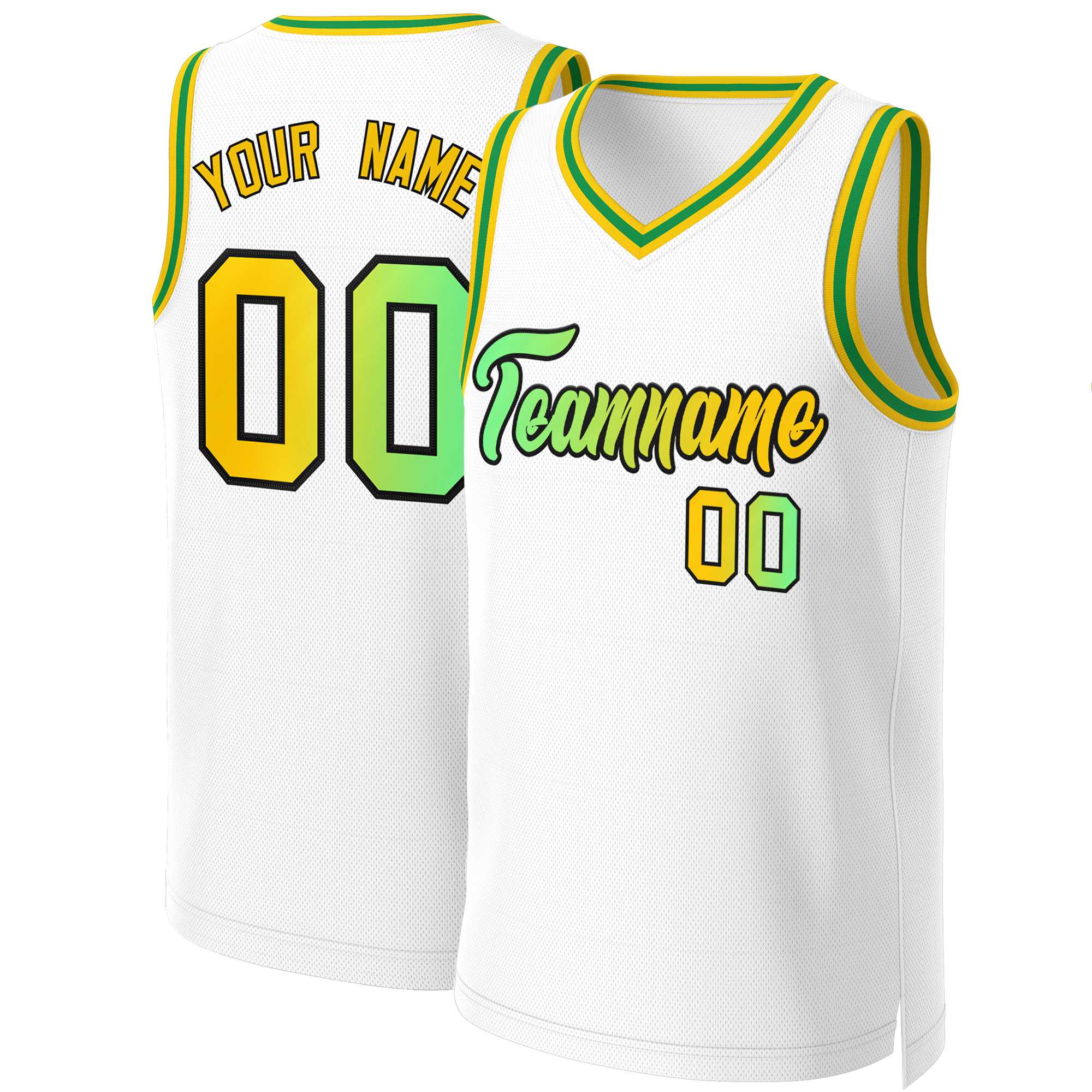 Benutzerdefiniertes Basketballtrikot mit klassischem Farbverlauf und modischen Oberteilen