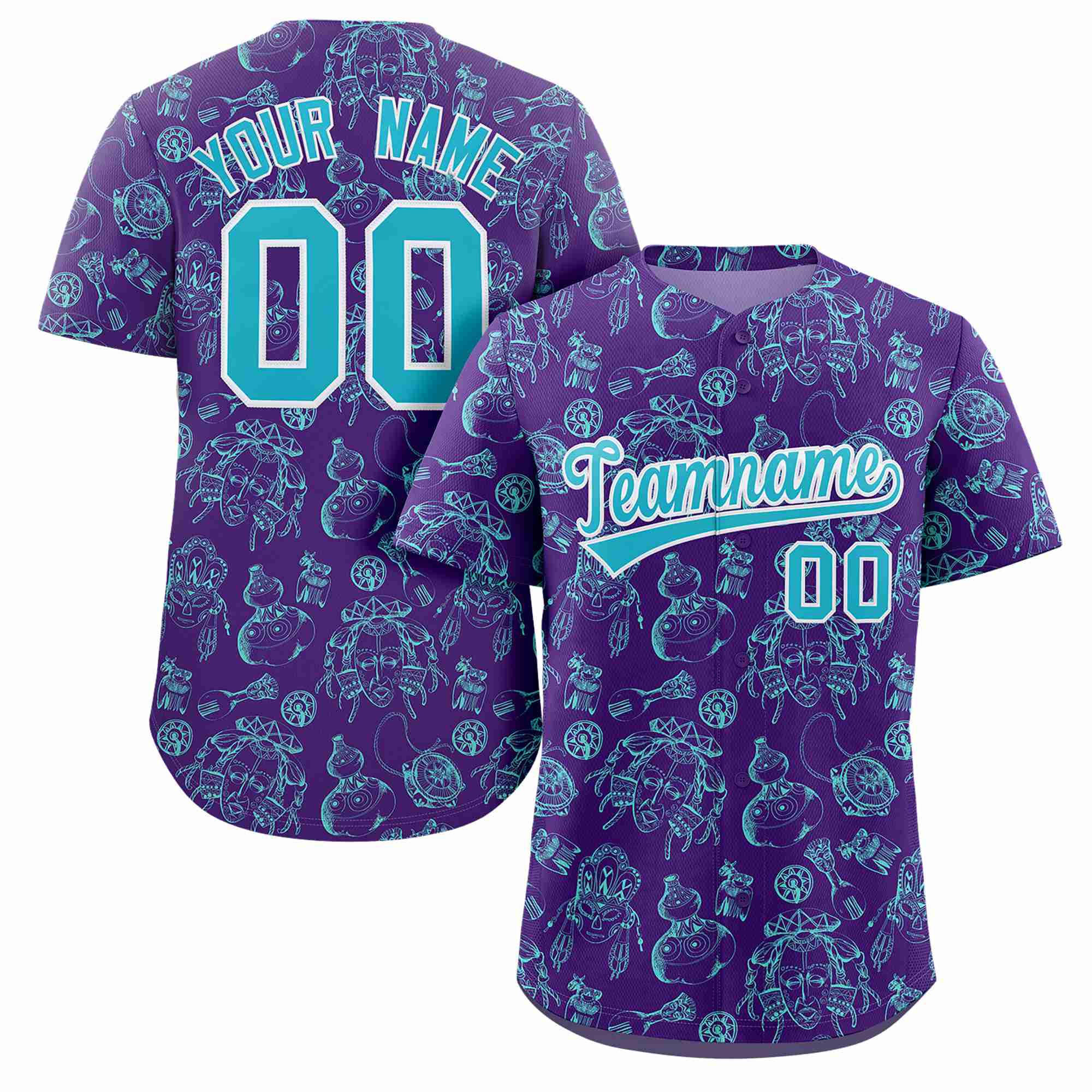Benutzerdefiniertes 3D-Graffiti-Muster, personalisiertes Design, authentisches Baseball-Trikot