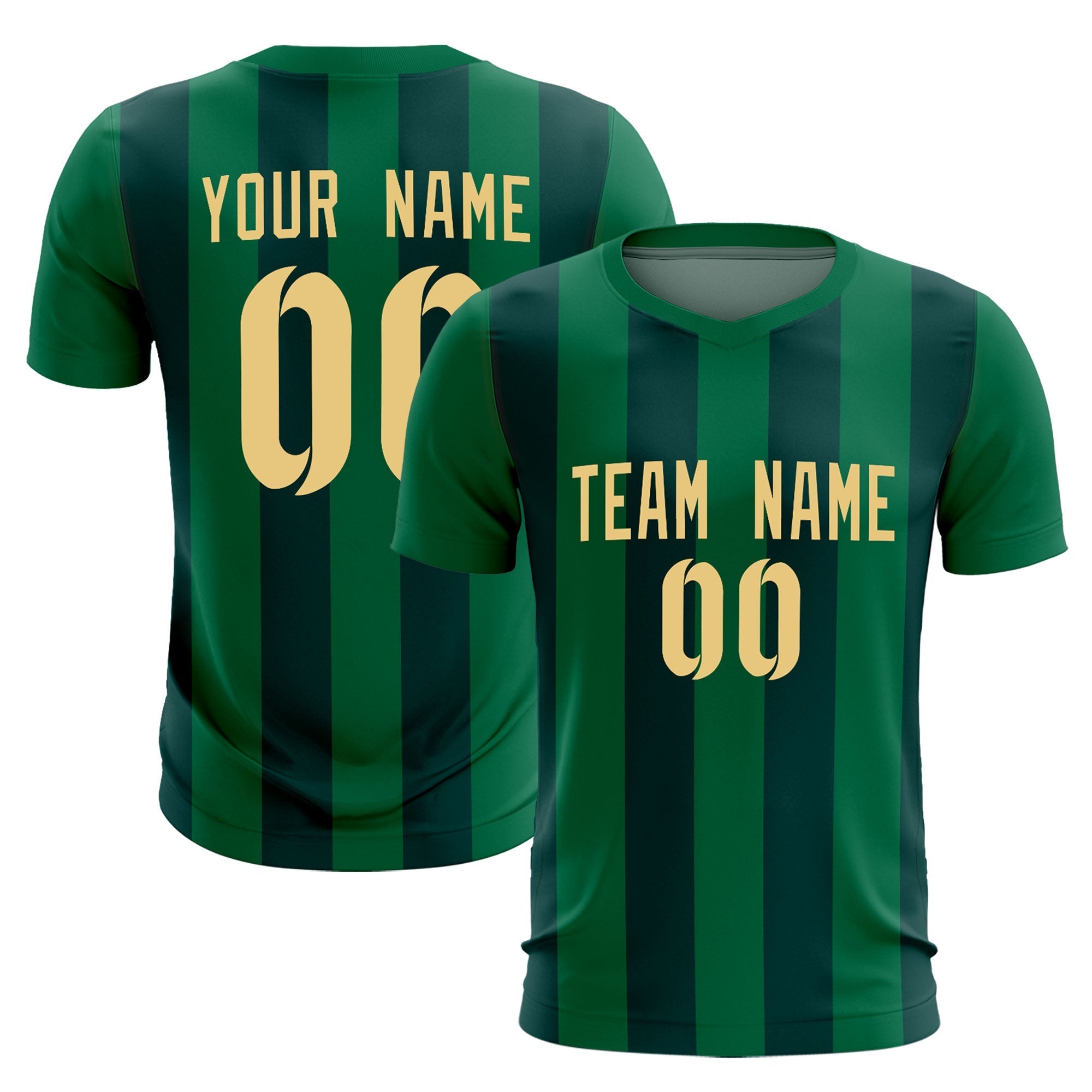 Benutzerdefinierte vertikale Streifen Casual Outdoor-Fußball-Sets-Trikot Benutzerdefinierte vertikale Streifen Casual Outdoor-Fußball-Sets-Trikot