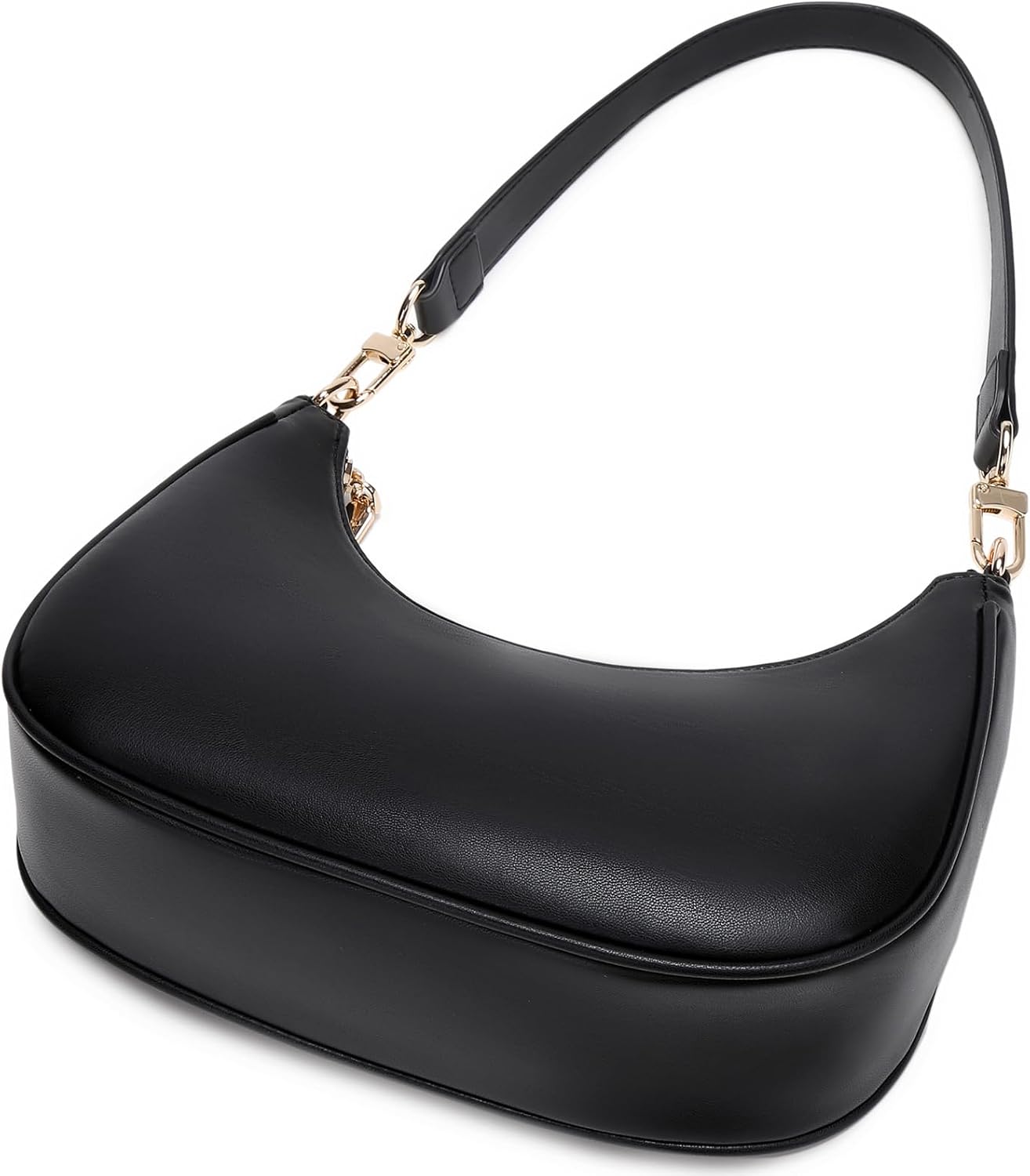Women's Crescent Moon Hobo Bag Black Shoulder Purse Women's Crescent Moon Hobo Bag Black Shoulder Purse
