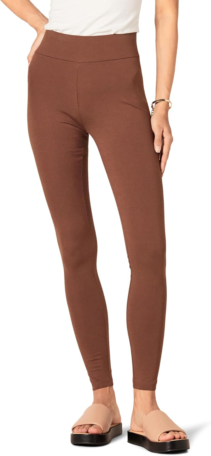 Women's Ponte Knit Leggings, Skinny Fit (Brown)