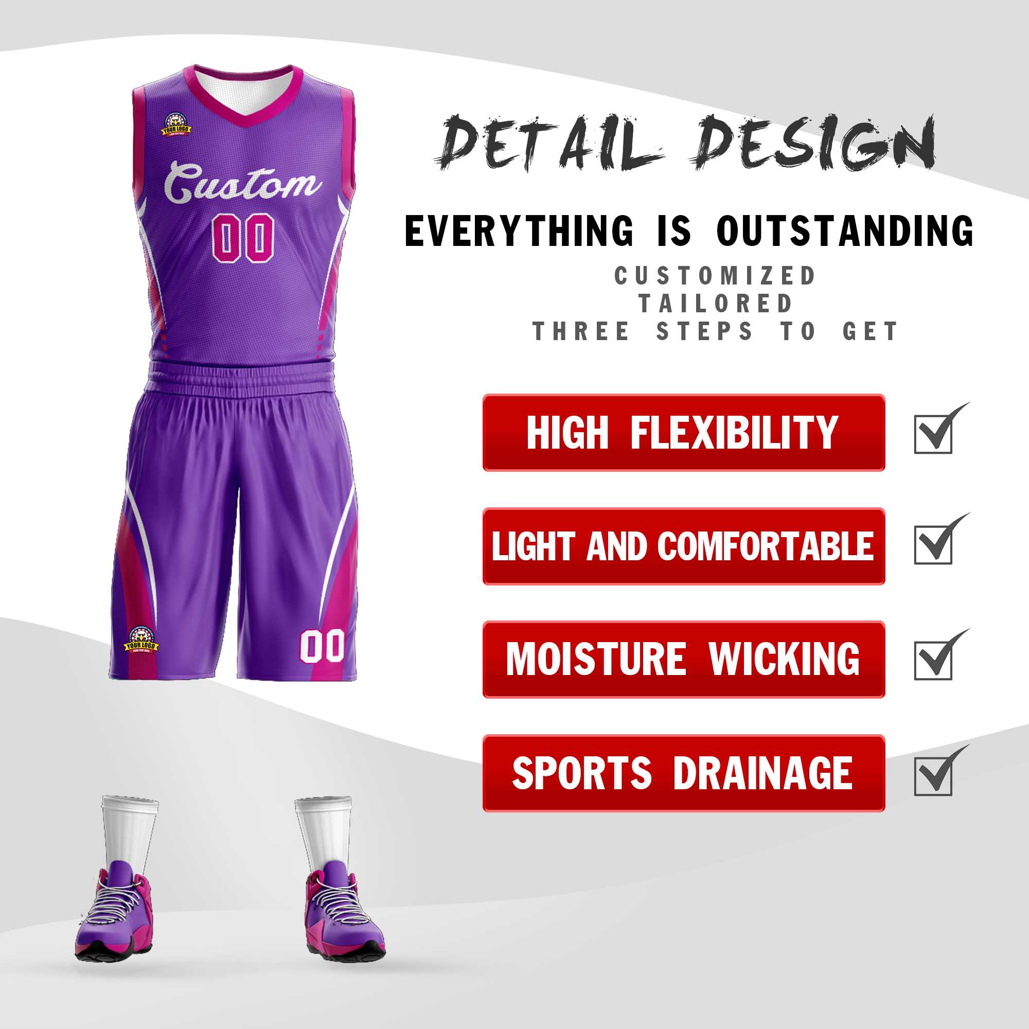 Custom Classic Sets Mesh-Basketballtrikot Custom Classic Sets Mesh-Basketballtrikot