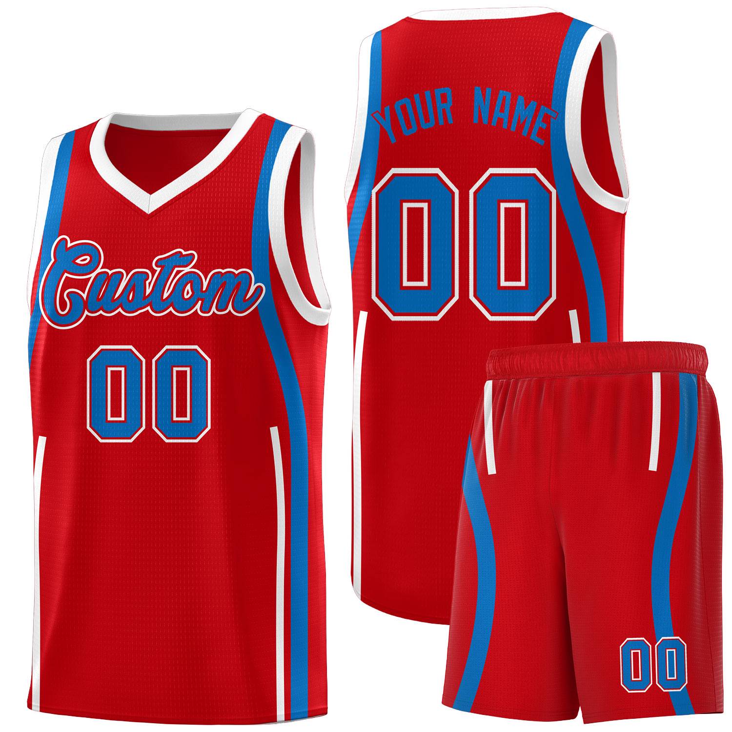 Benutzerdefinierte Basketball-Kits mit Bandmuster
