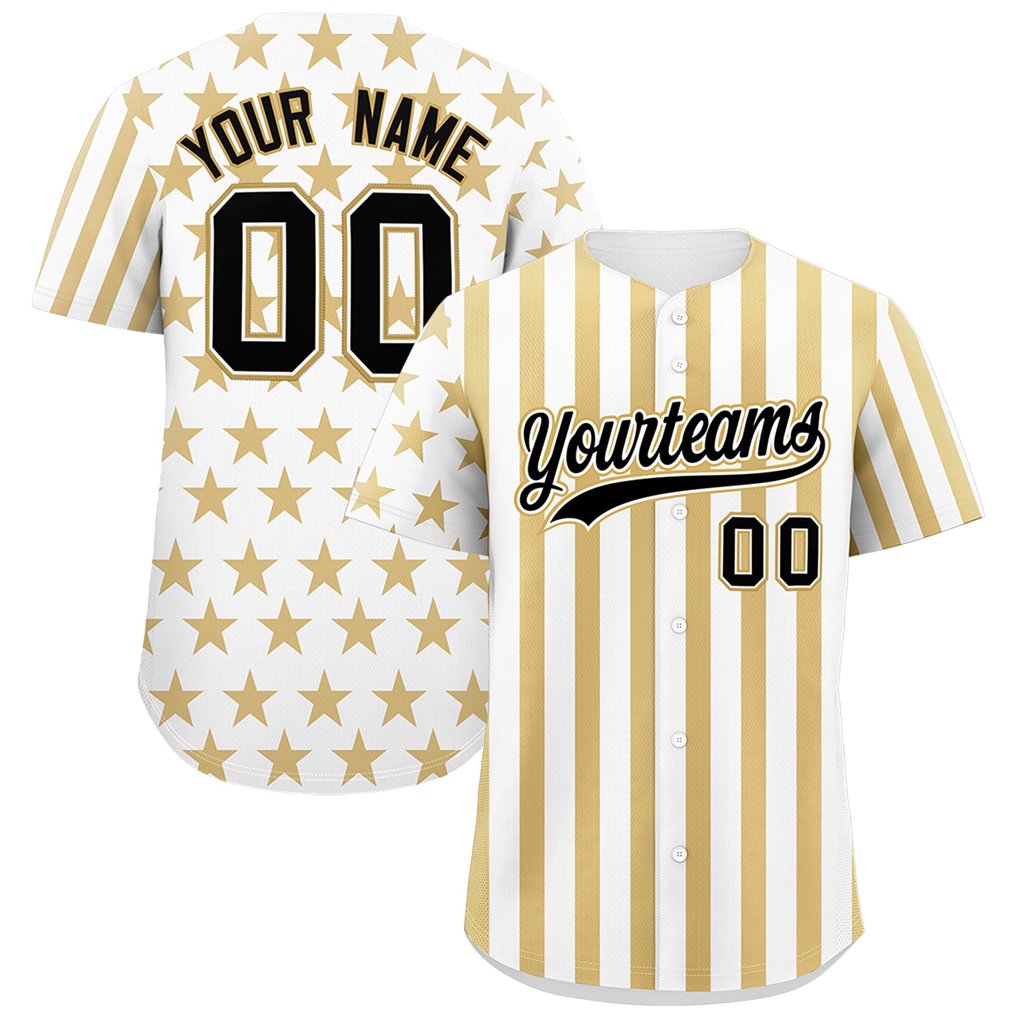 Benutzerdefiniertes Graffiti-Muster-Baseball-Trikot mit amerikanischer Flagge