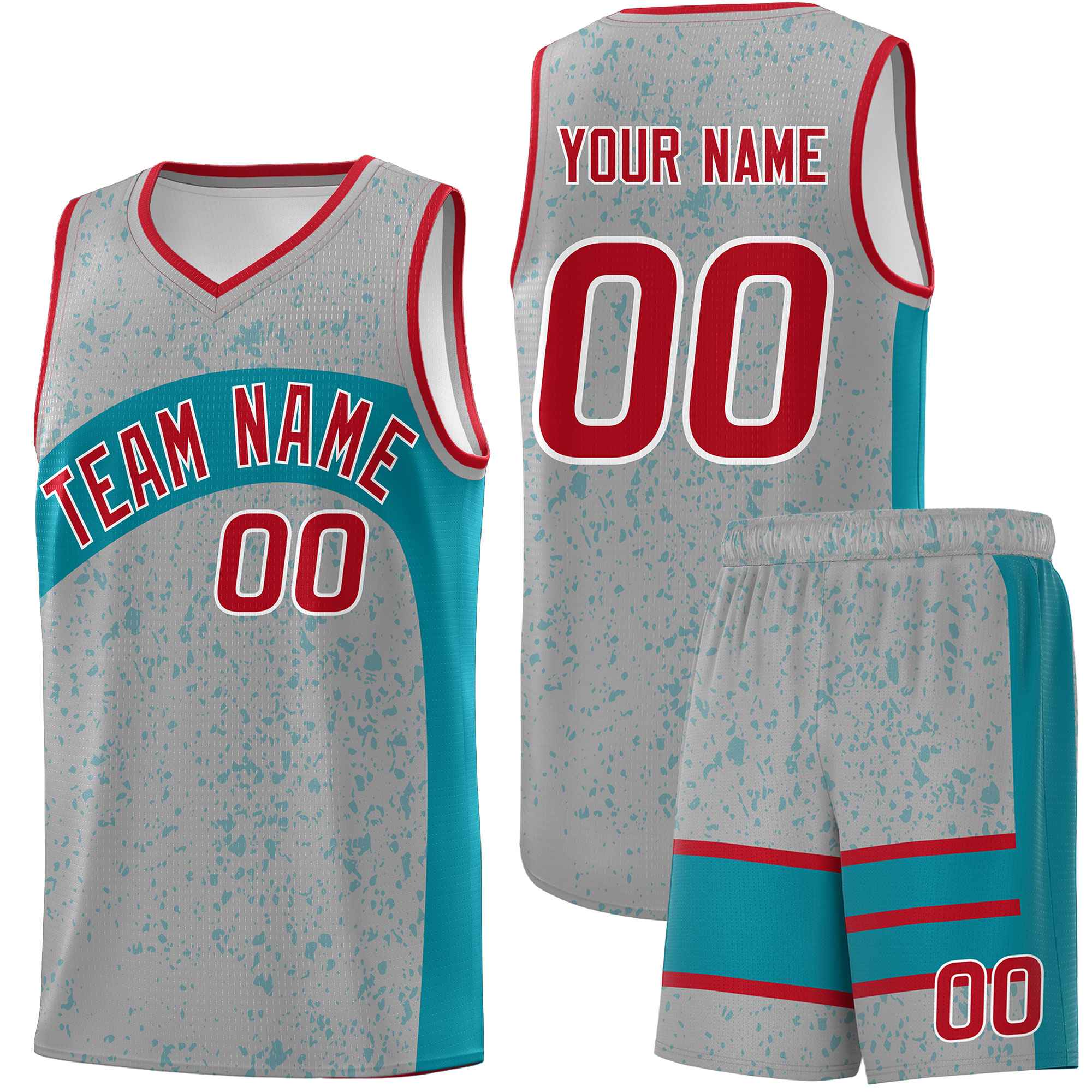 Benutzerdefiniertes Punkt-Graffiti-Muster, unregelmäßige Teamnamen, Sportuniform-Basketballtrikot