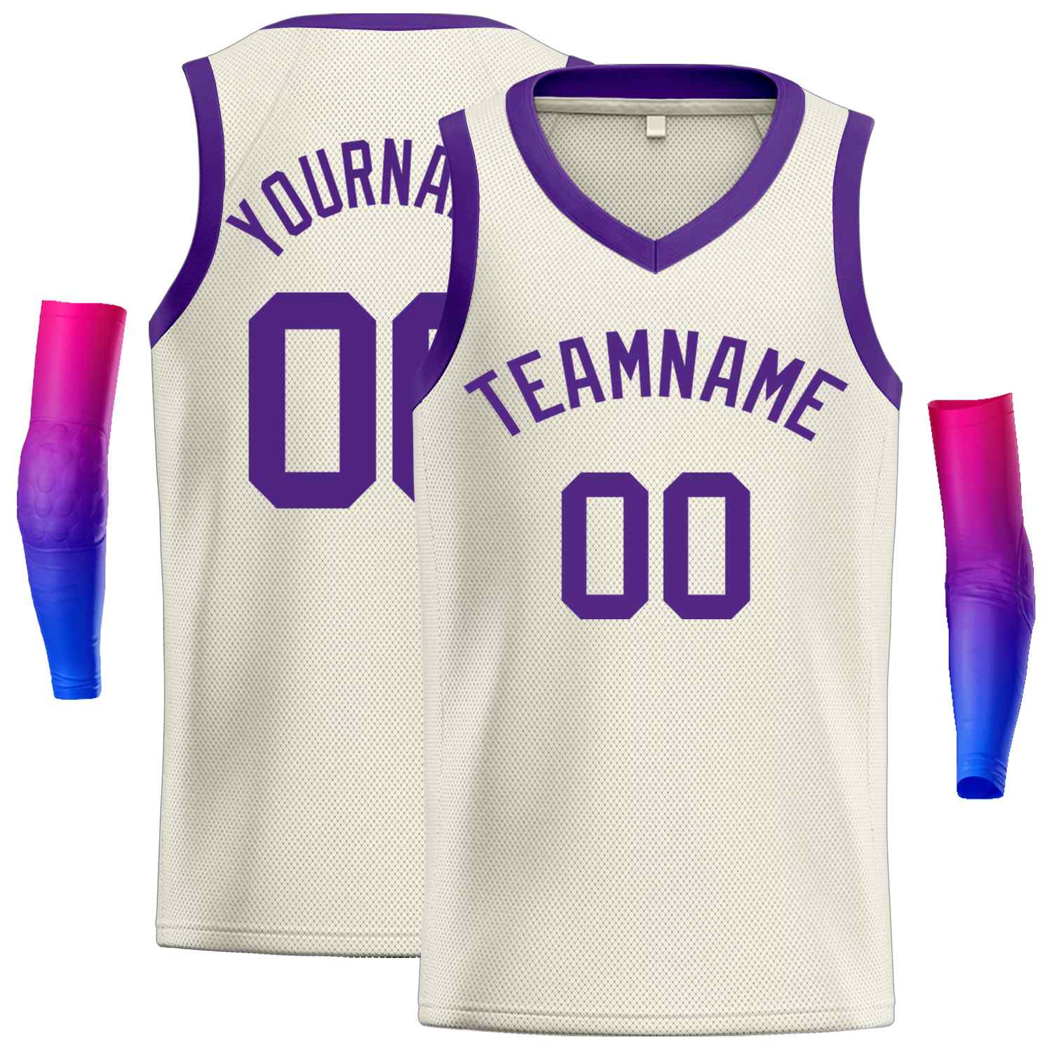 Benutzerdefiniertes Purple-Classic Tops Herren-Freizeit-Basketballtrikot