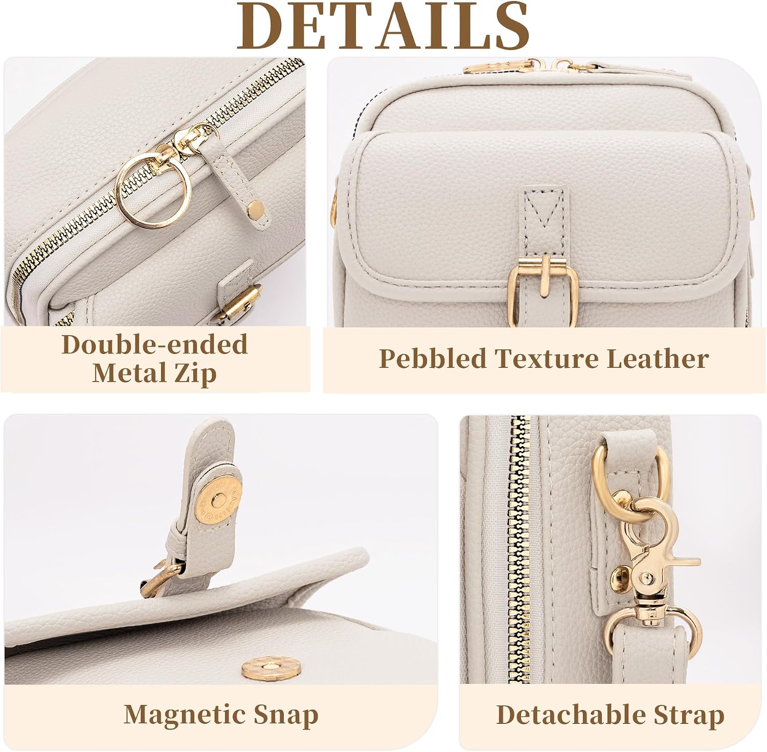 Women's Pebbled PU Leather Crossbody Phone Bag Women's Pebbled PU Leather Crossbody Phone Bag
