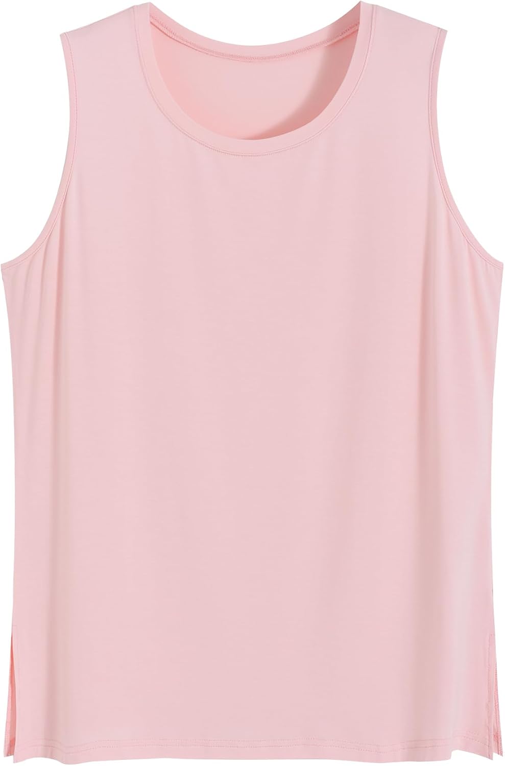 Women's 2 Pack Sleep Tank Tops Crew Neck Sleeveless
