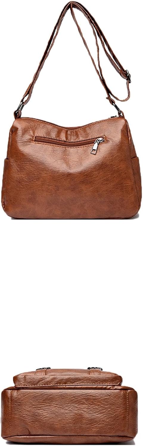 Women Shoulder Tote Crossbody Bag Shoulder Handbag Shopping Tote with Multiple Compartments Soft PU Leather Lightweight Suitable for Working Travel Brown Women Shoulder Tote Crossbody Bag Shoulder Handbag Shopping Tote with Multiple Compartments Soft PU Leather Lightweight Suitable for Working Travel Brown