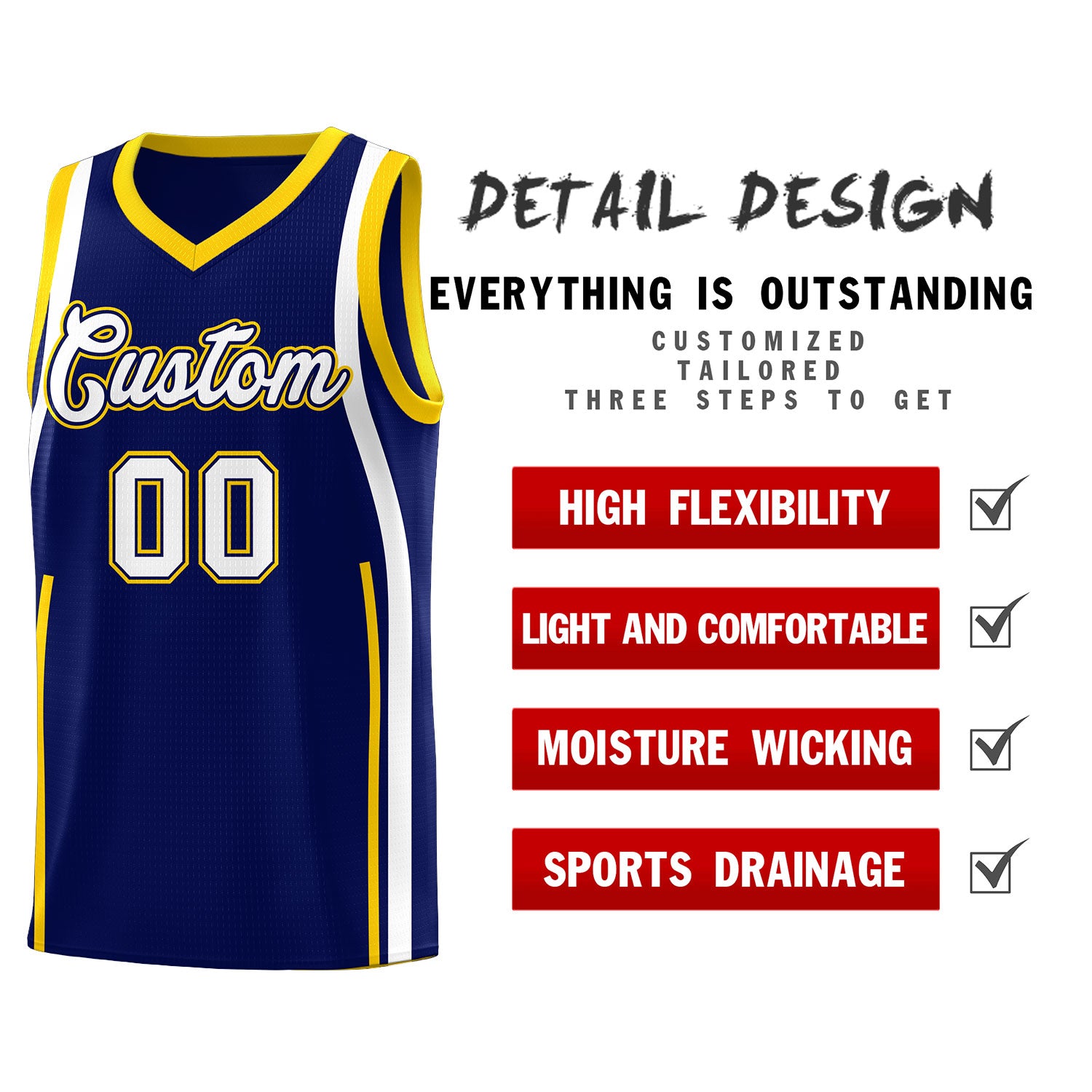 Benutzerdefinierte Basketball-Kits mit Bandmuster