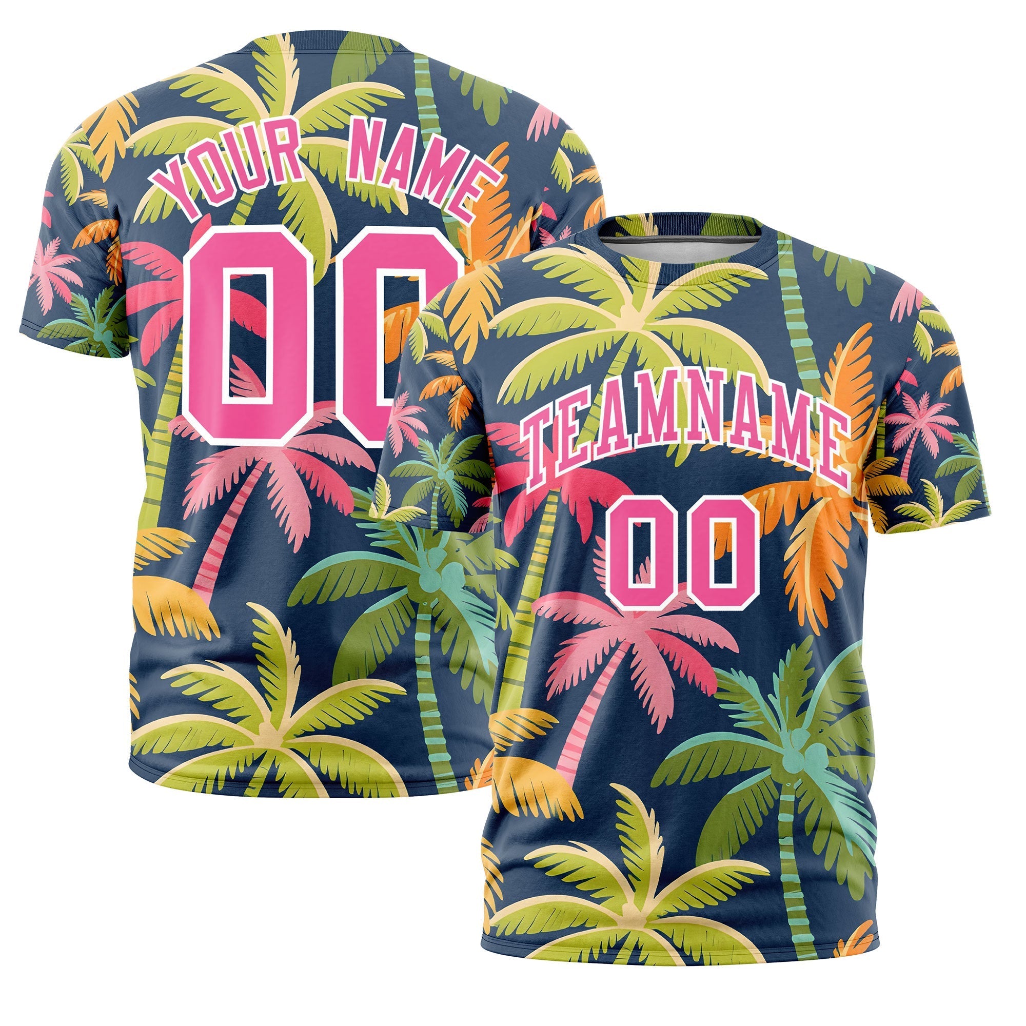Benutzerdefiniertes T-Shirt im hawaiianischen Stil mit Graffiti-Muster