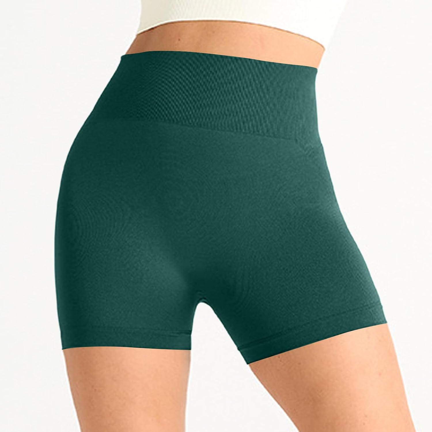 Women's Seamless High Waist Biker Shorts Green