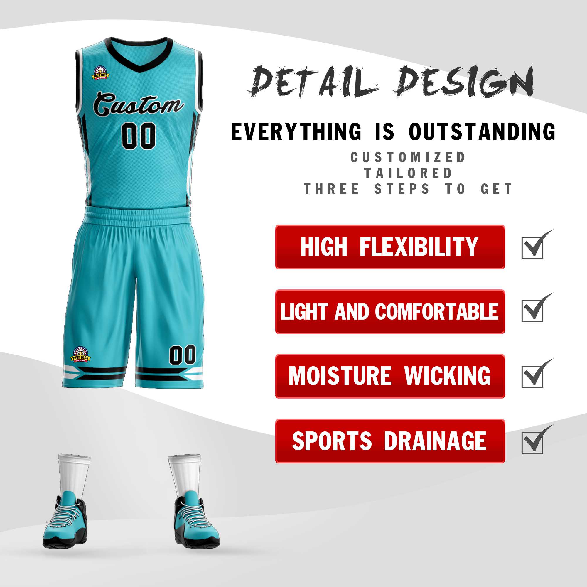 Custom Classic Sets Mesh-Basketballtrikot