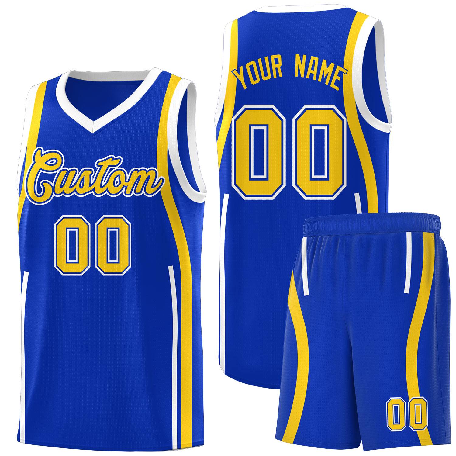 Benutzerdefinierte Basketball-Kits mit Bandmuster