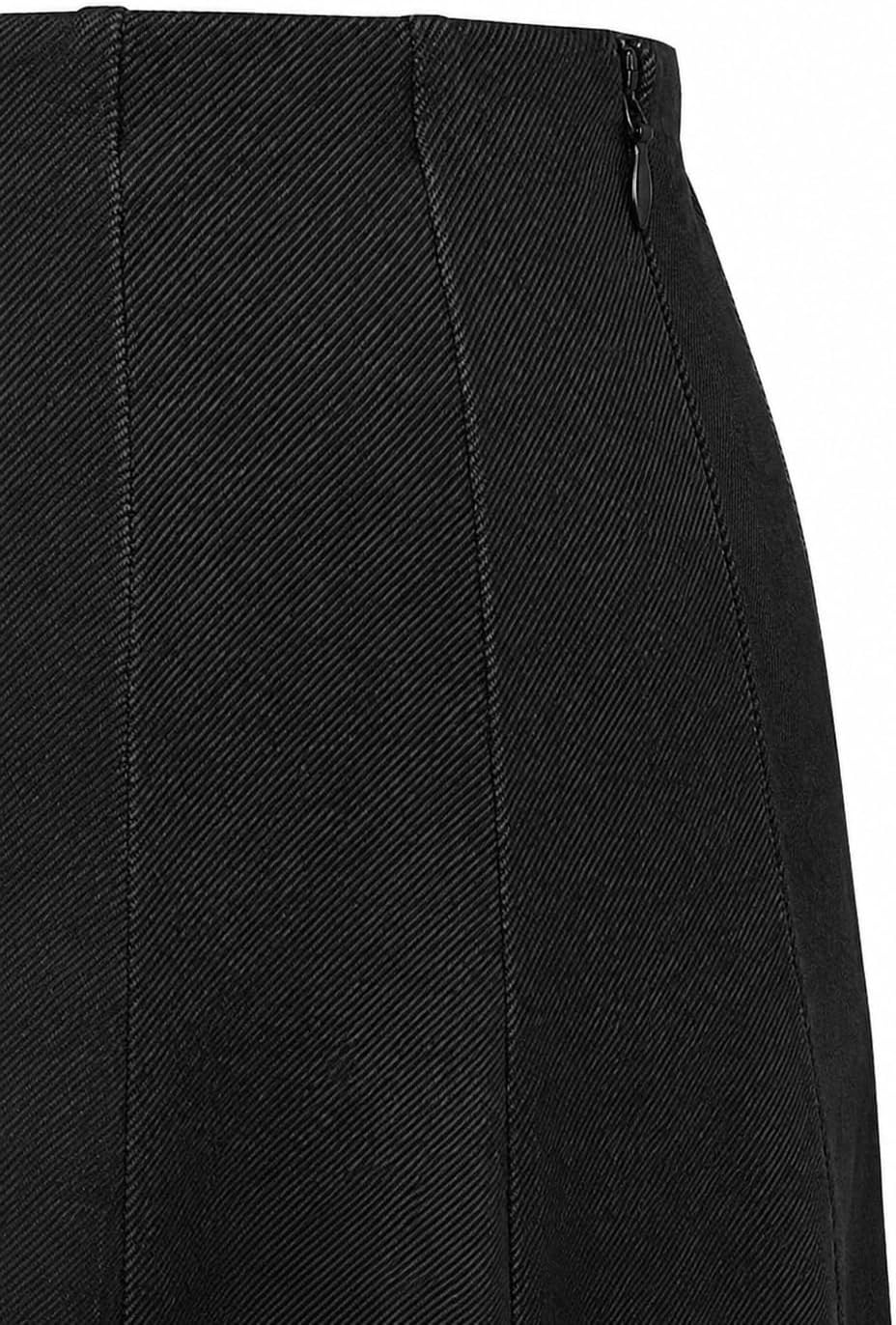 Women's Faux Denim Knit A-Line Maxi Skirt Black