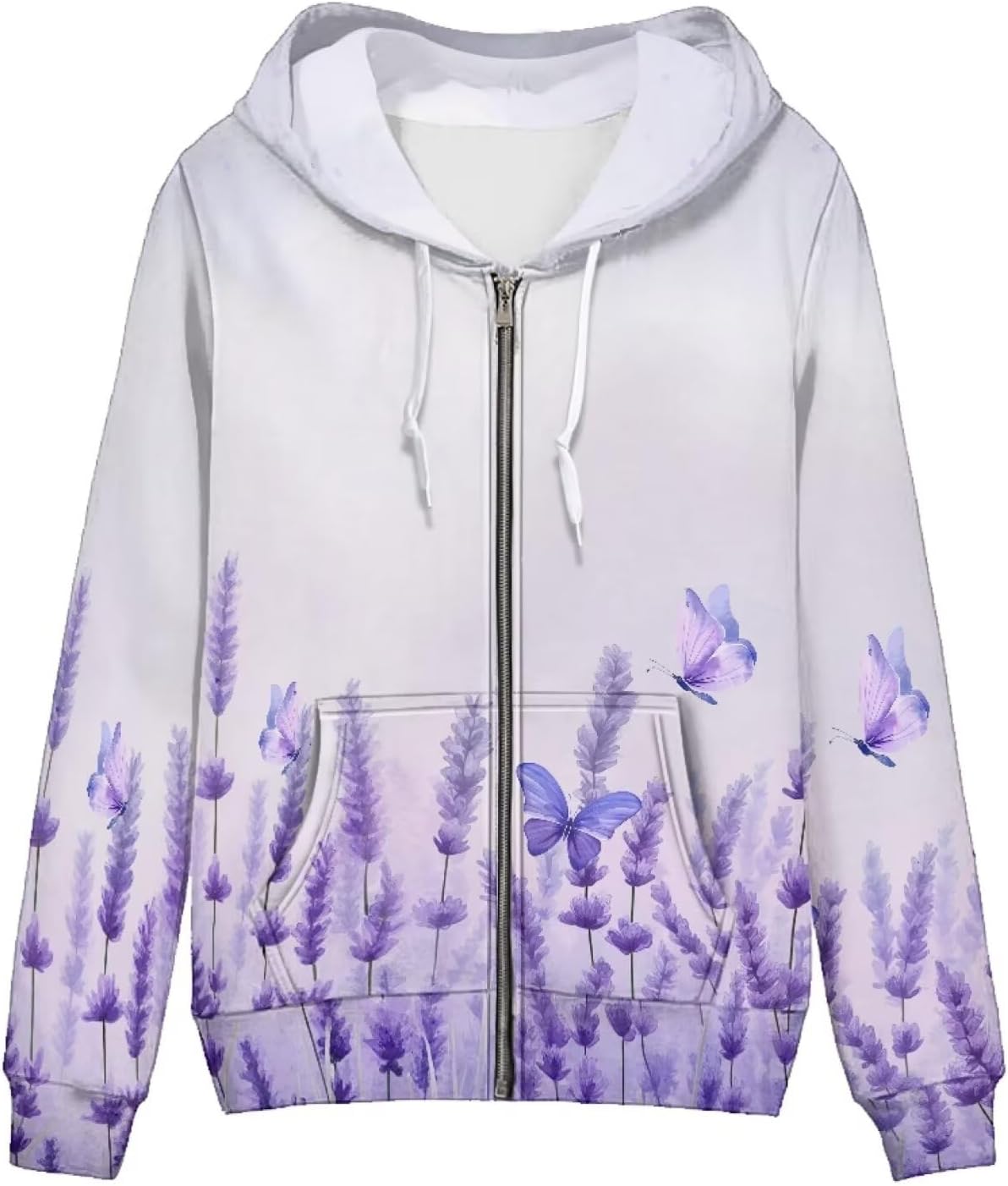 Women Full Zip Up Hoodie Comfy Long Sleeve Sweatshirt Jacket with Pockets Size XS-5XL