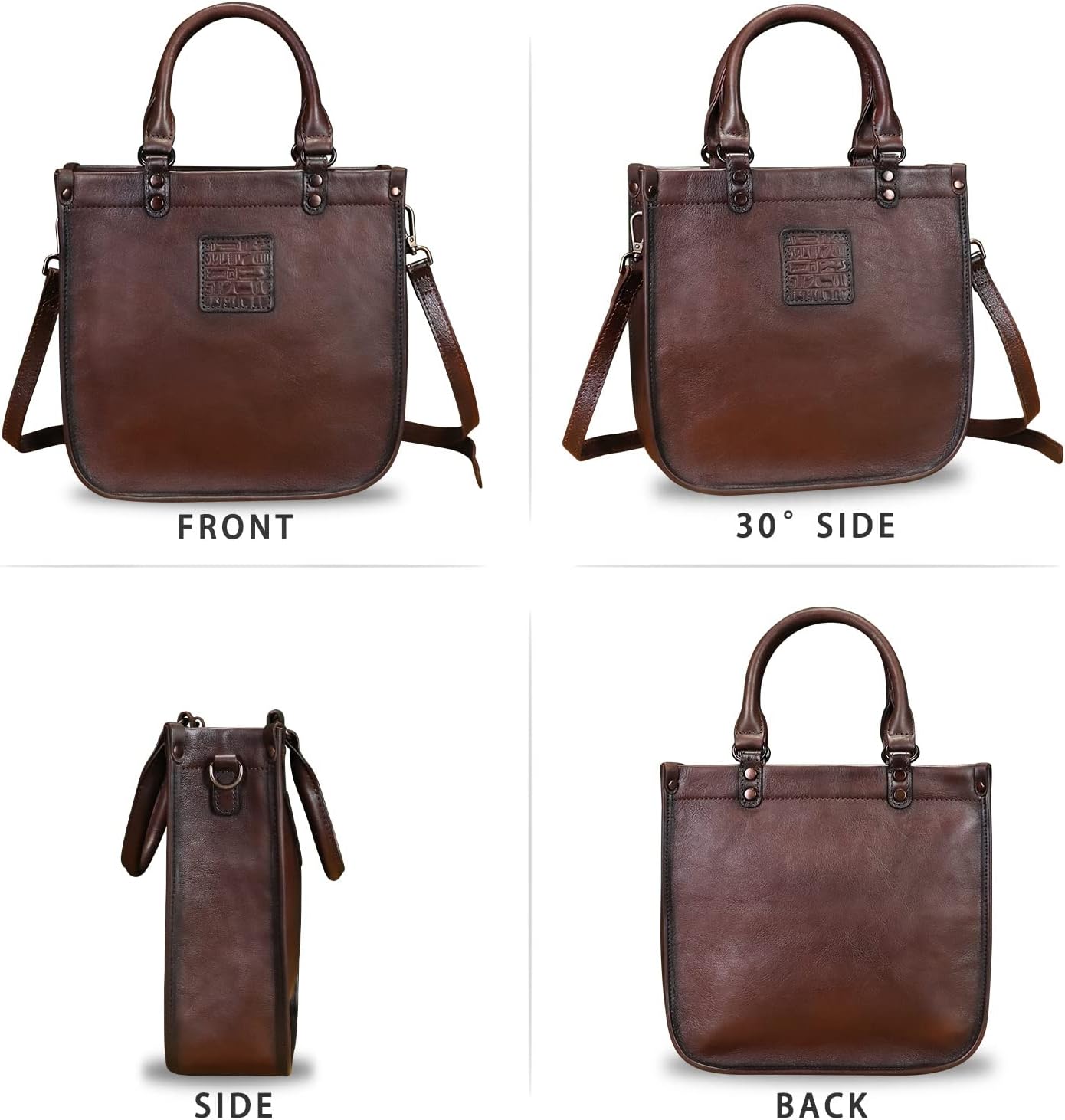 Women's Vintage Genuine Leather Tote Satchel Women's Vintage Genuine Leather Tote Satchel
