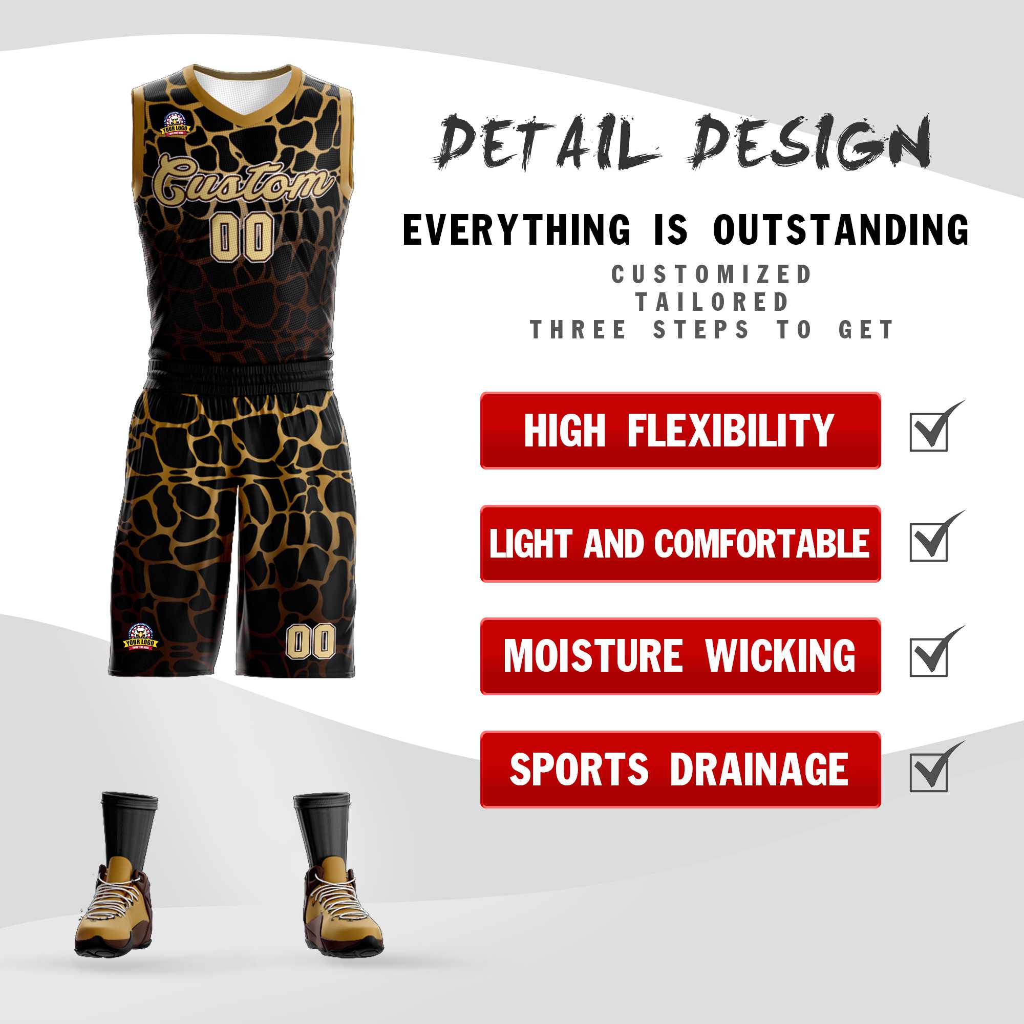Benutzerdefiniertes geflecktes Graffiti-Muster-Sportuniform-Basketballtrikot