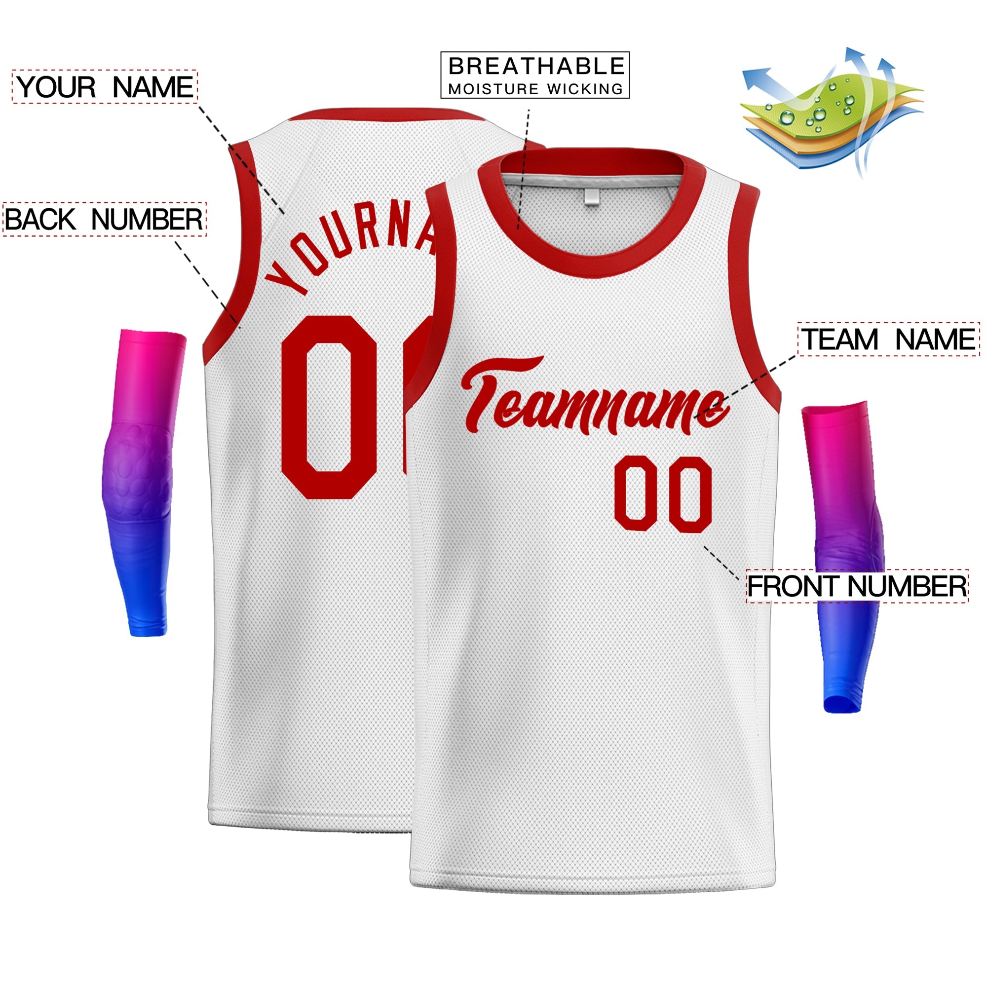 Custom Classic Tops Herren-Freizeit-Basketballtrikot
